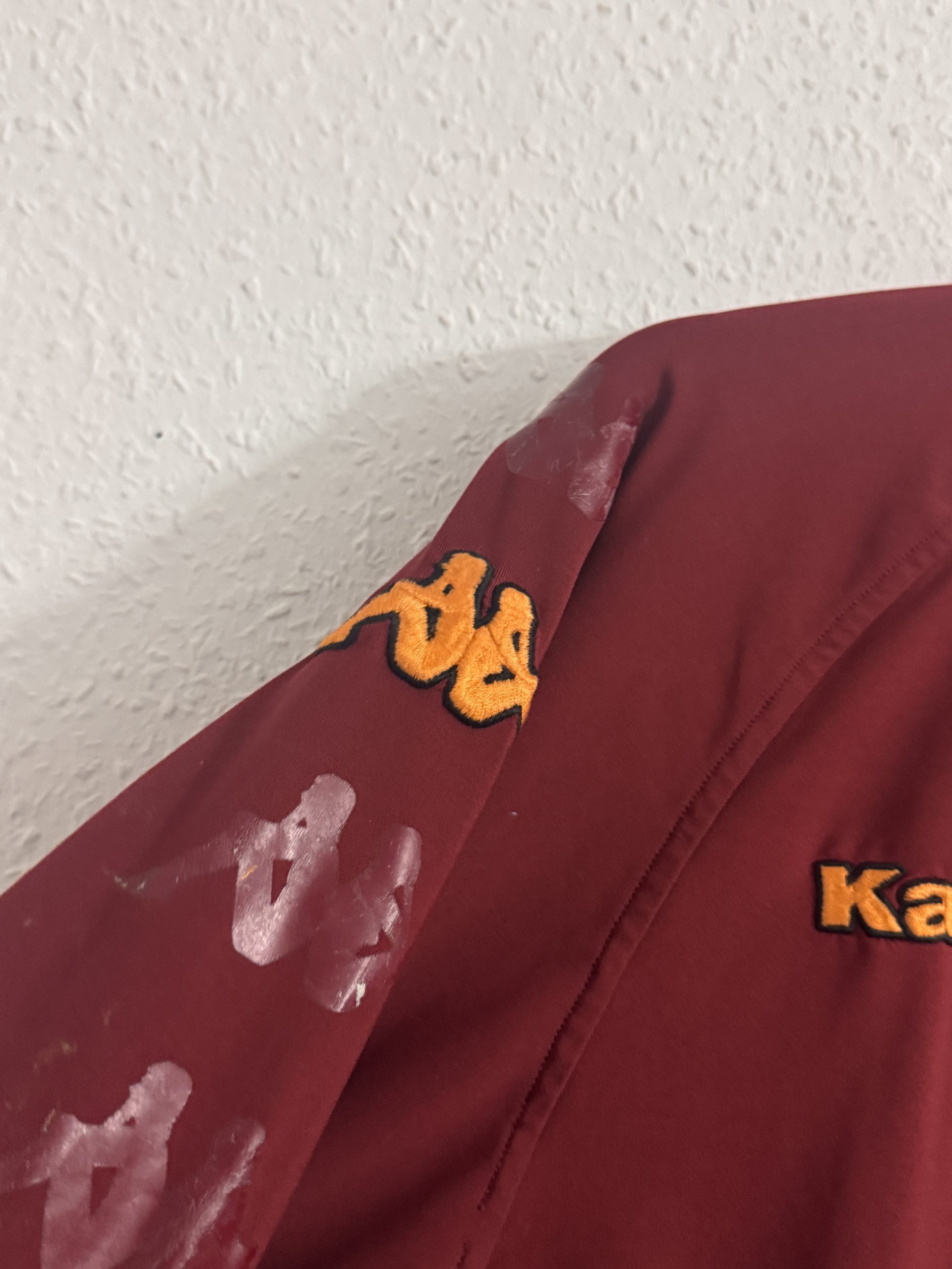 Kappa Men's Burgundy AS Roma Football Shirt XL 3086 image 7