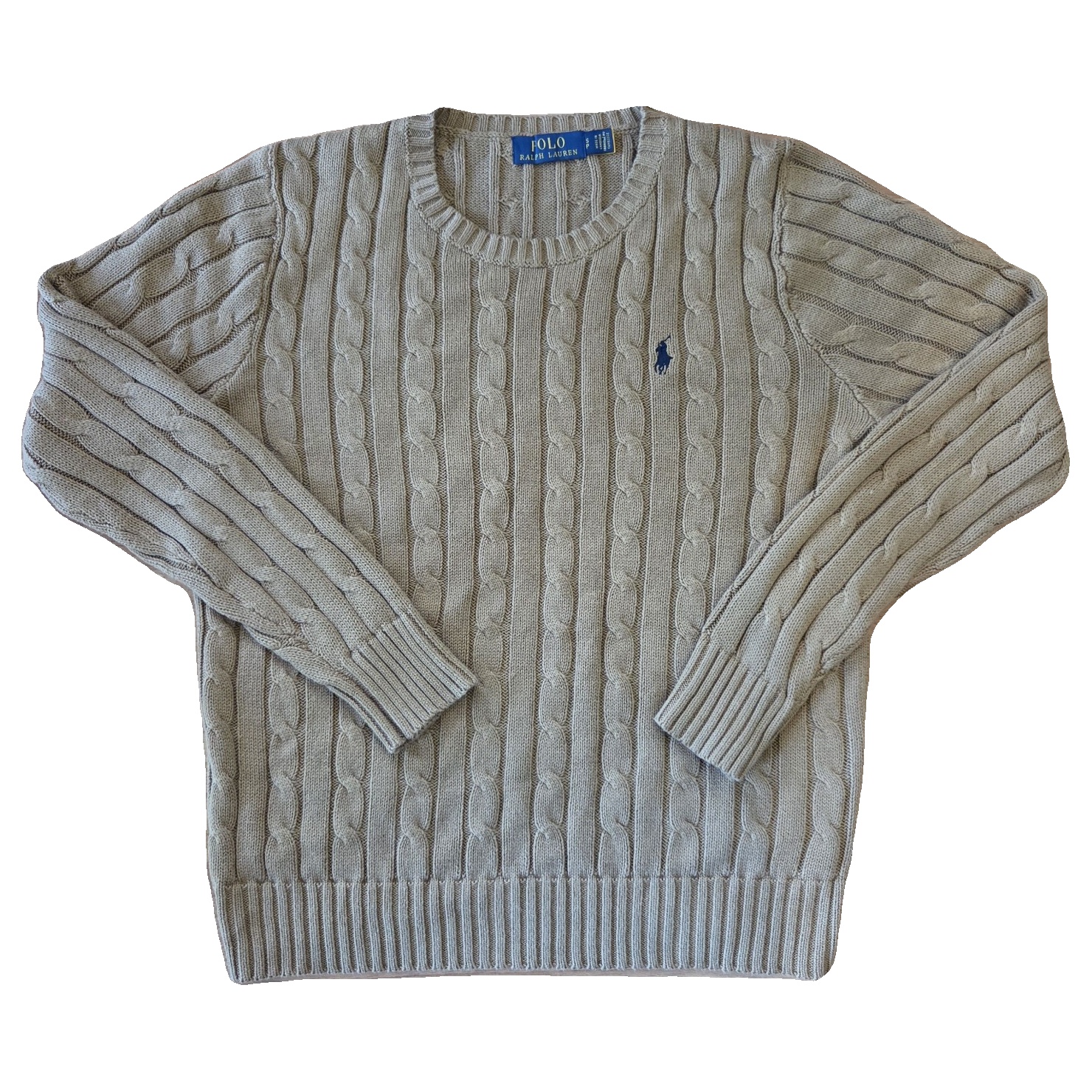 Polo Ralph Lauren Brown Cable Knit Sweater Small