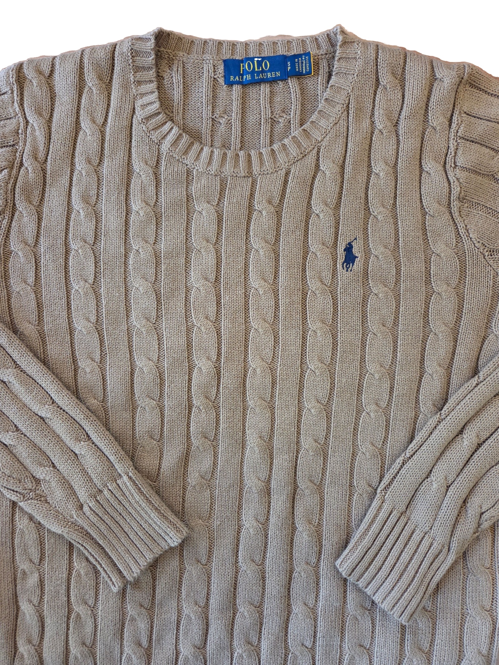 Polo Ralph Lauren Brown Cable Knit Sweater Small image 2