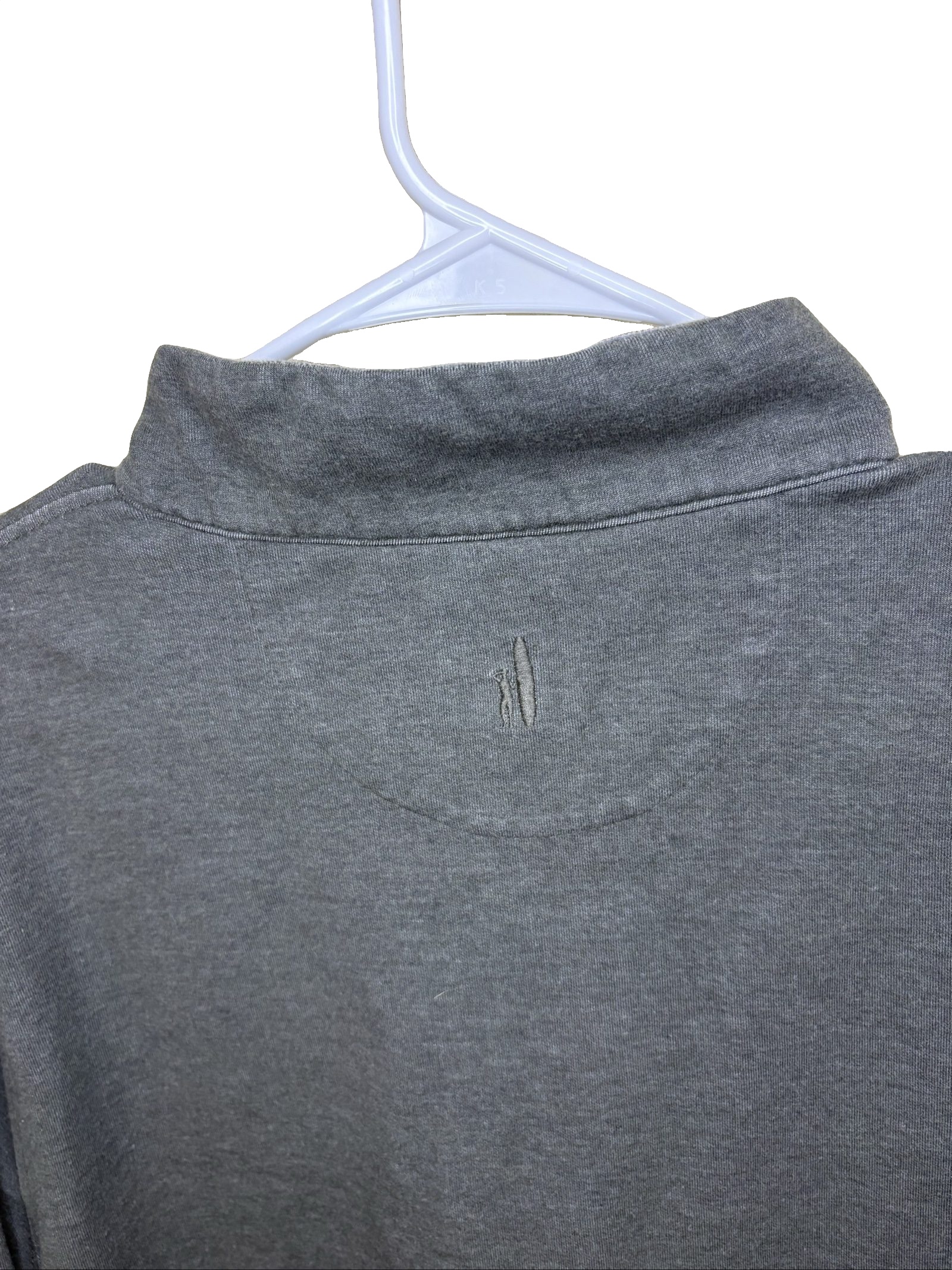 Johnnie-O Mens Charcoal Grey 1/4 Zip Pullover Medium image 3