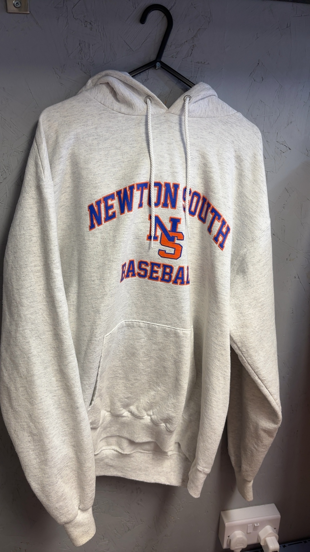 Champion Grey Newton South Baseball Hoodie Large good condition image 3