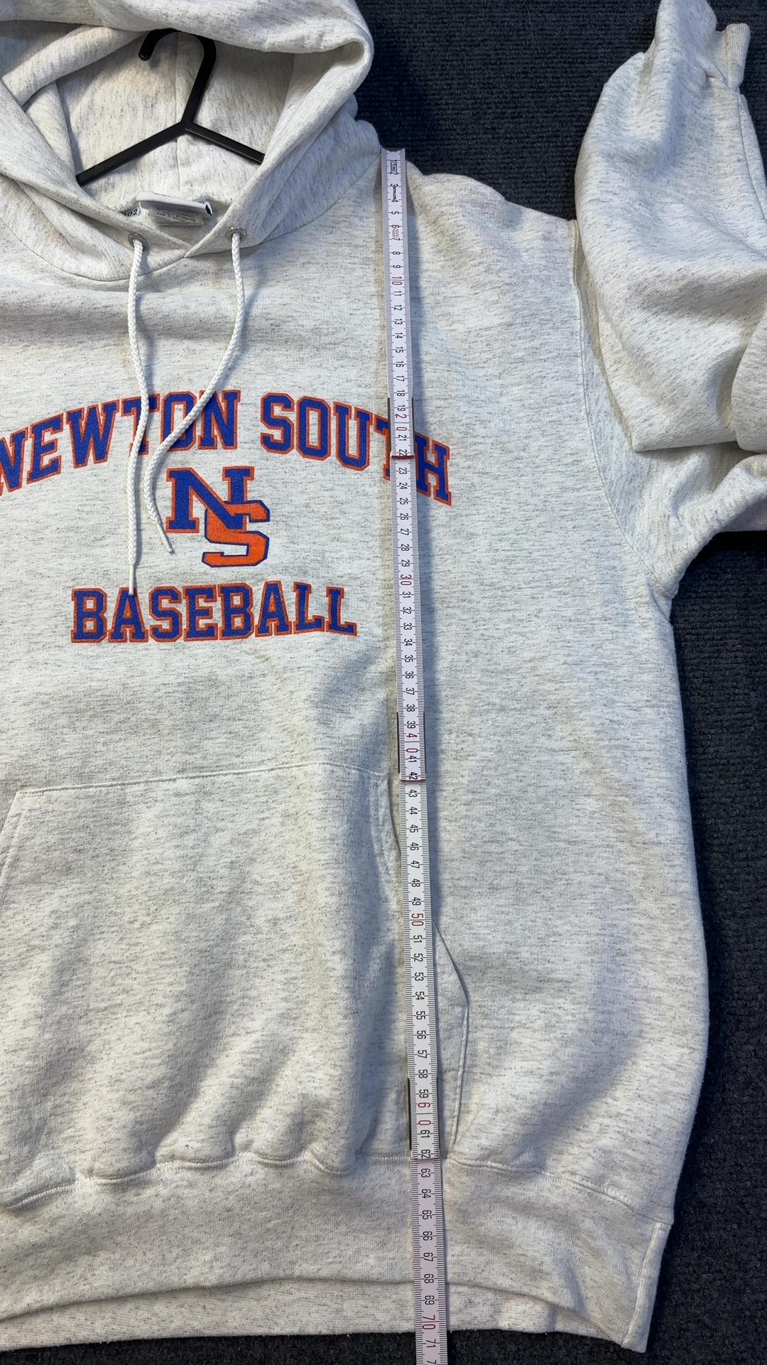 Champion Grey Newton South Baseball Hoodie Large good condition image 4