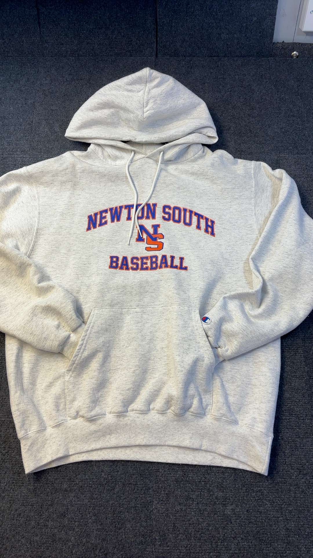 Champion Grey Newton South Baseball Hoodie Large good condition