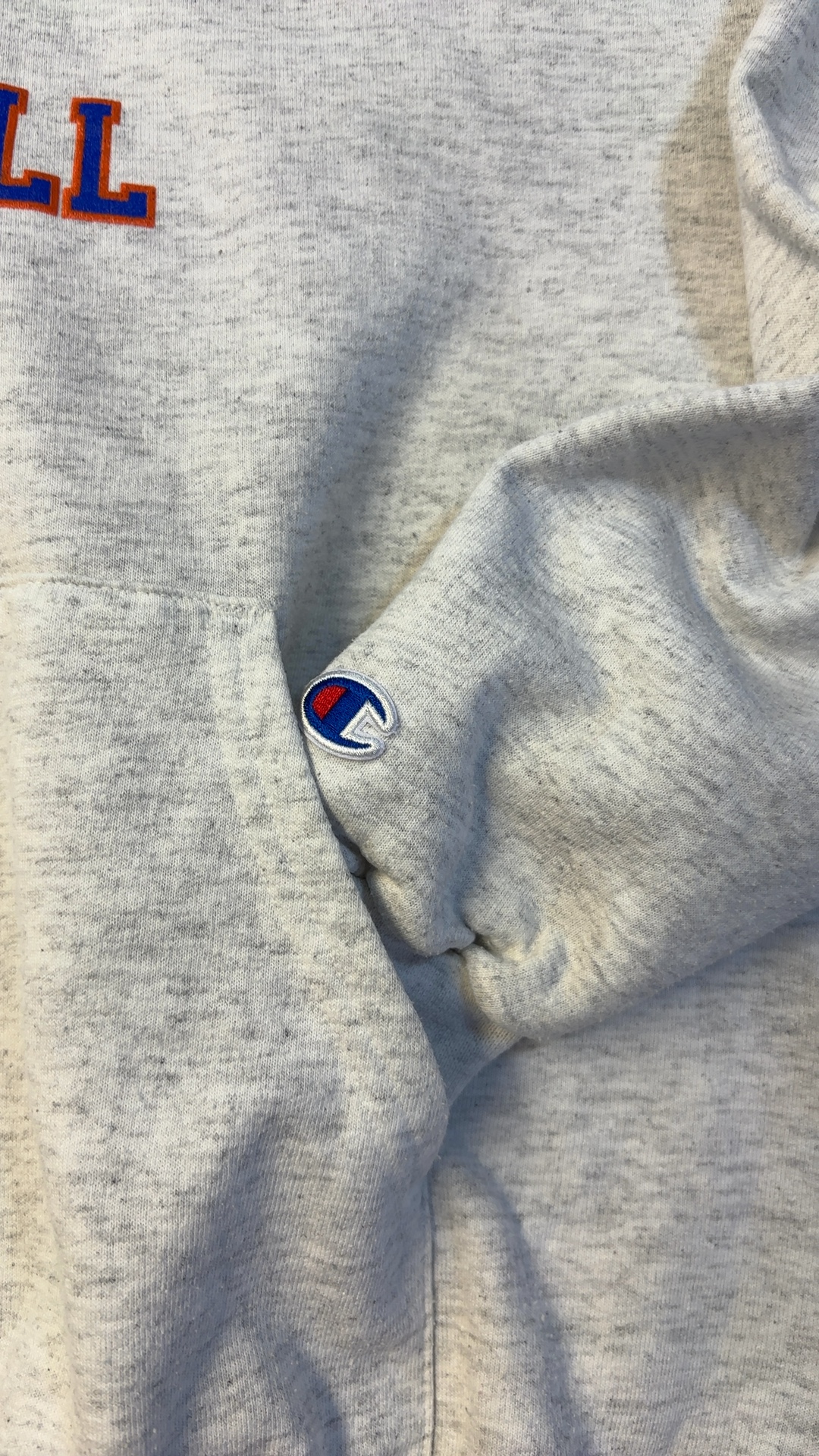 Champion Grey Newton South Baseball Hoodie Large good condition image 9