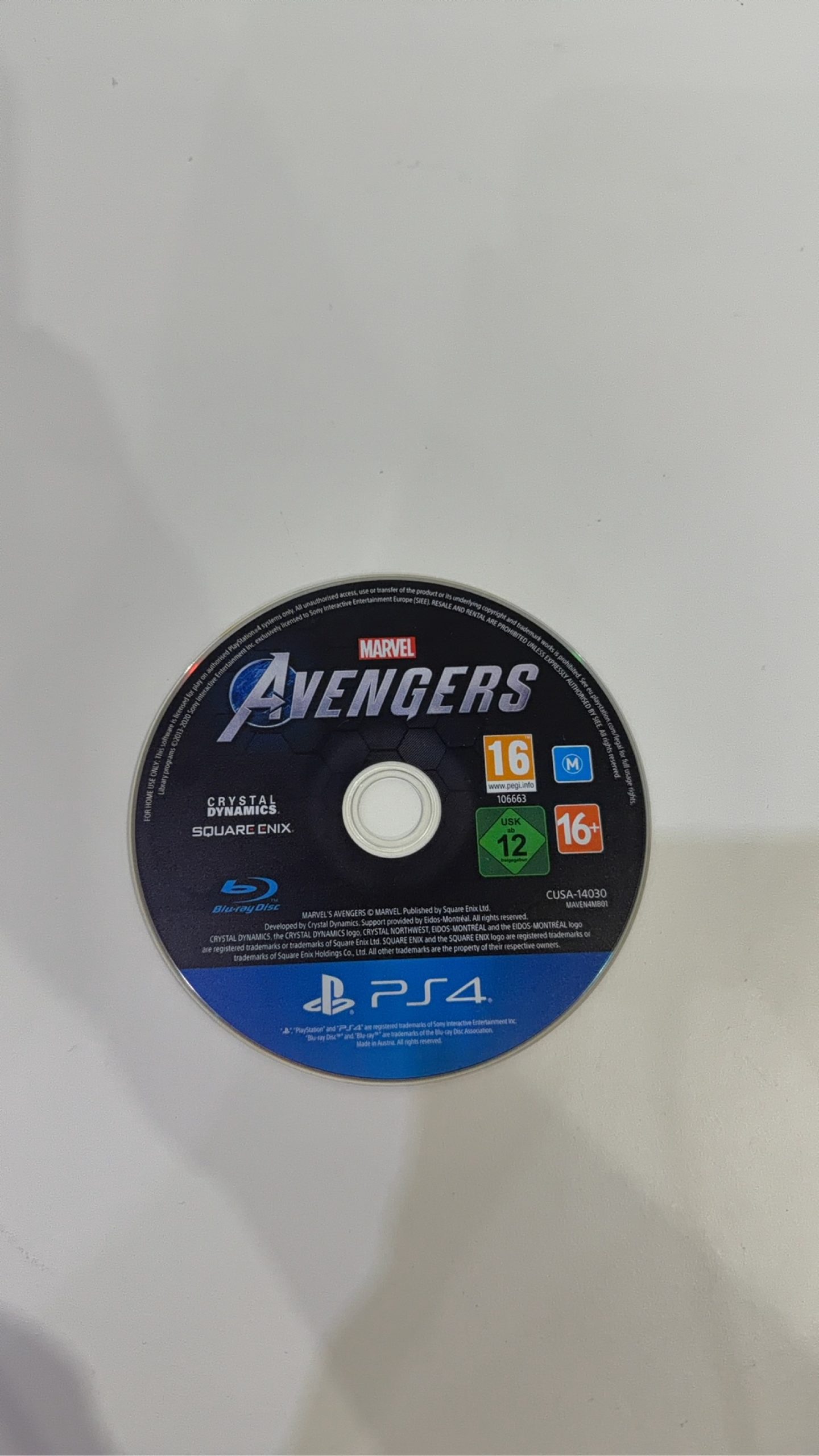 Marvel Avengers Sony PlayStation 4 PS4 PS4 Case + Disc PAL UK Tested Working VGC image 2