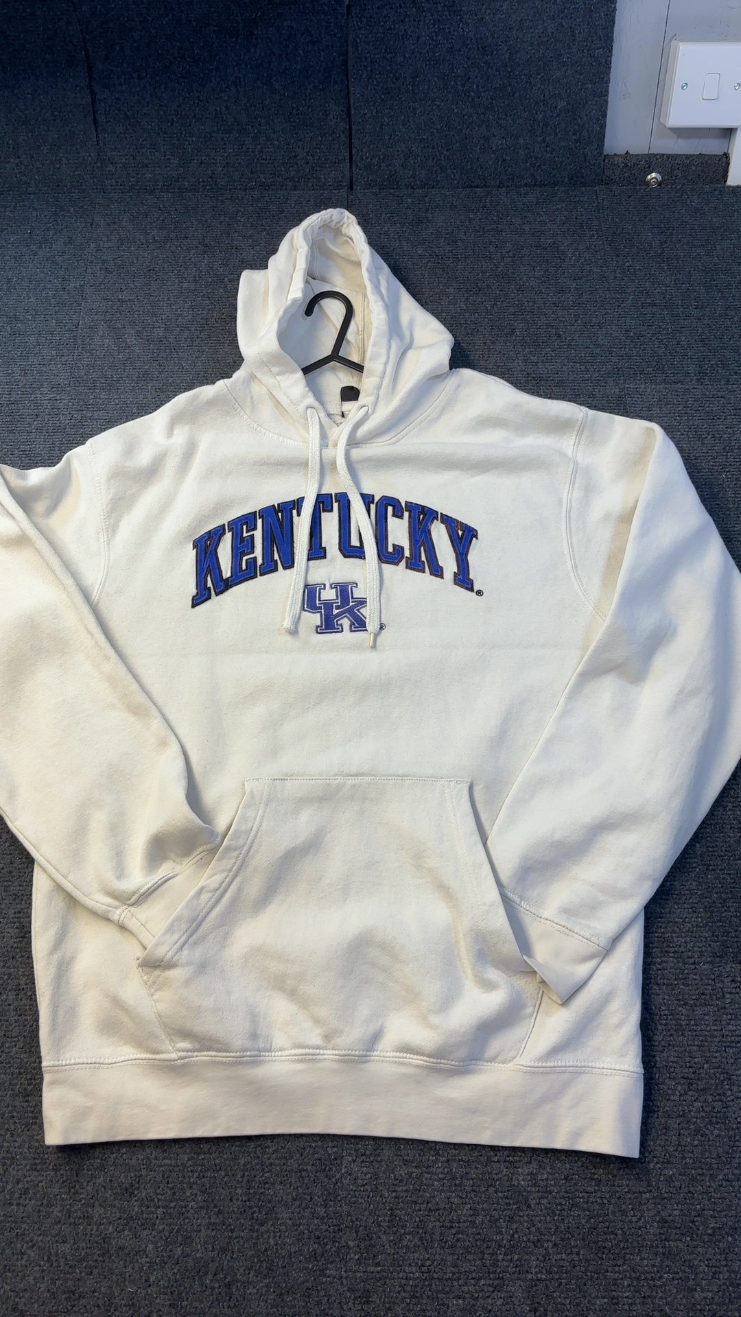 Kentucky White Hoodie Medium Cotton Polyester Blend image 9