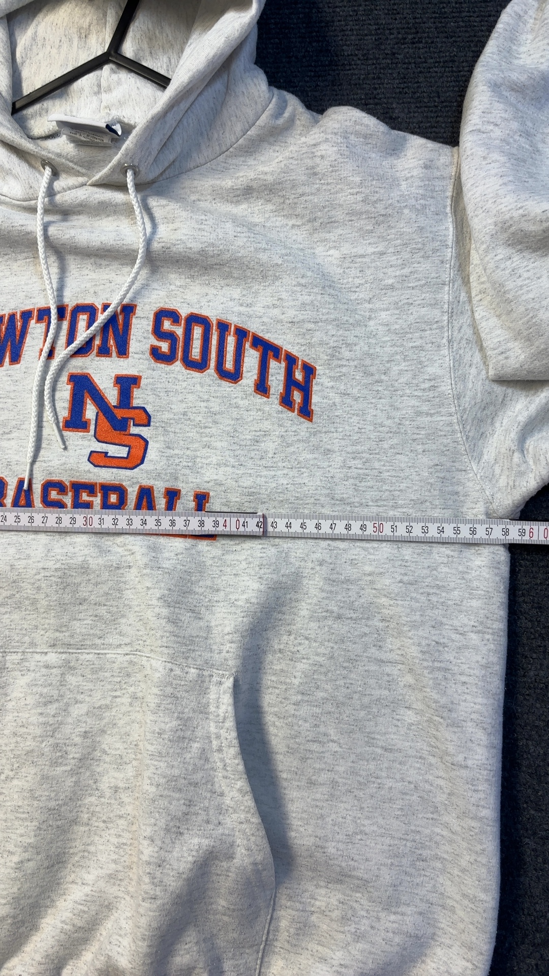 Champion Grey Newton South Baseball Hoodie Large good condition image 5