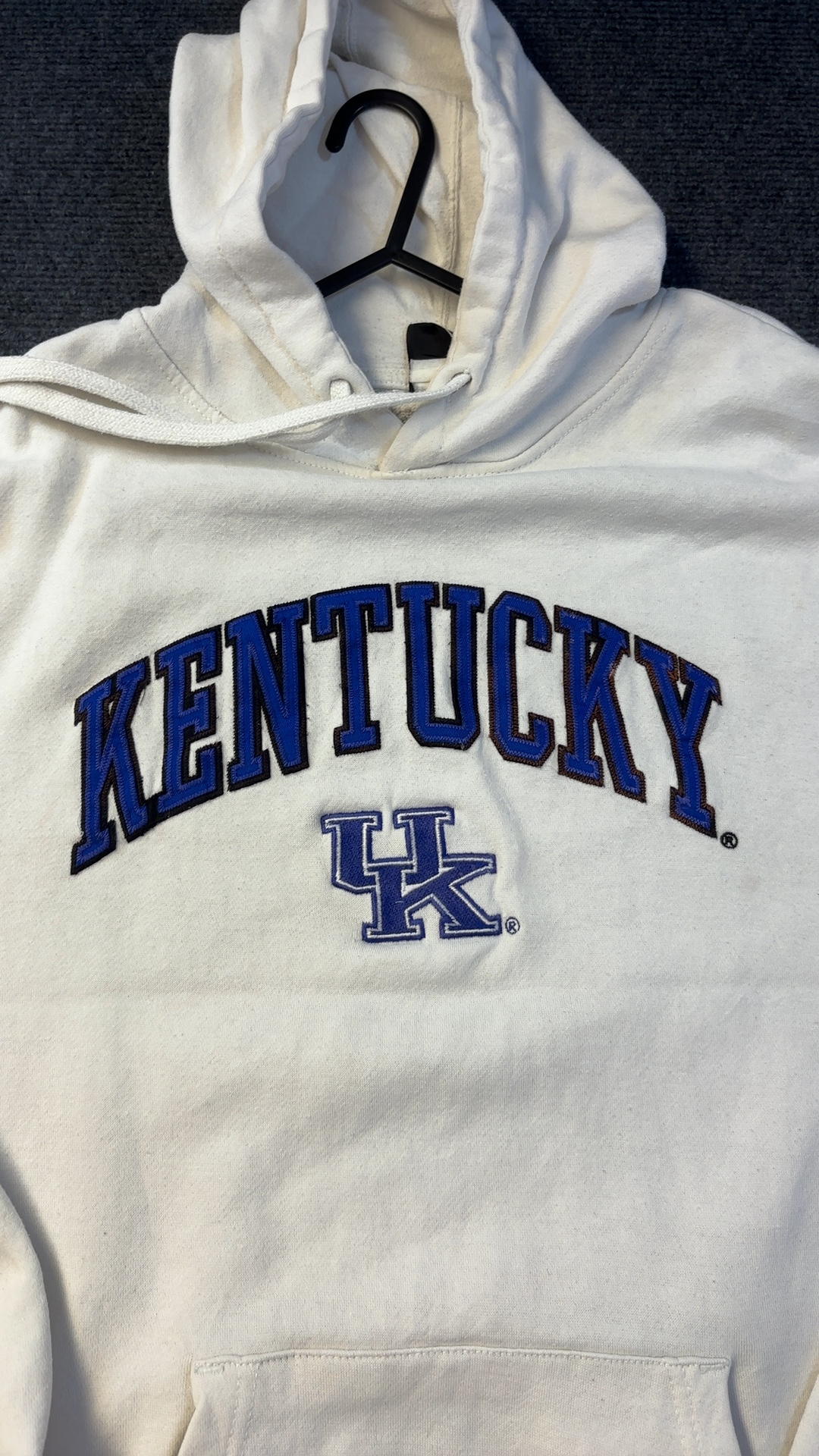 Kentucky White Hoodie Medium Cotton Polyester Blend image 8