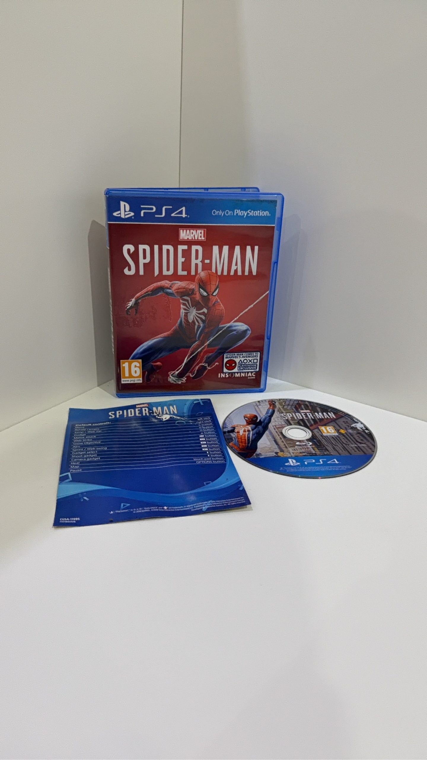 Marvel Spider-Man Sony PlayStation 4 PS4 Complete With Manual PAL UK