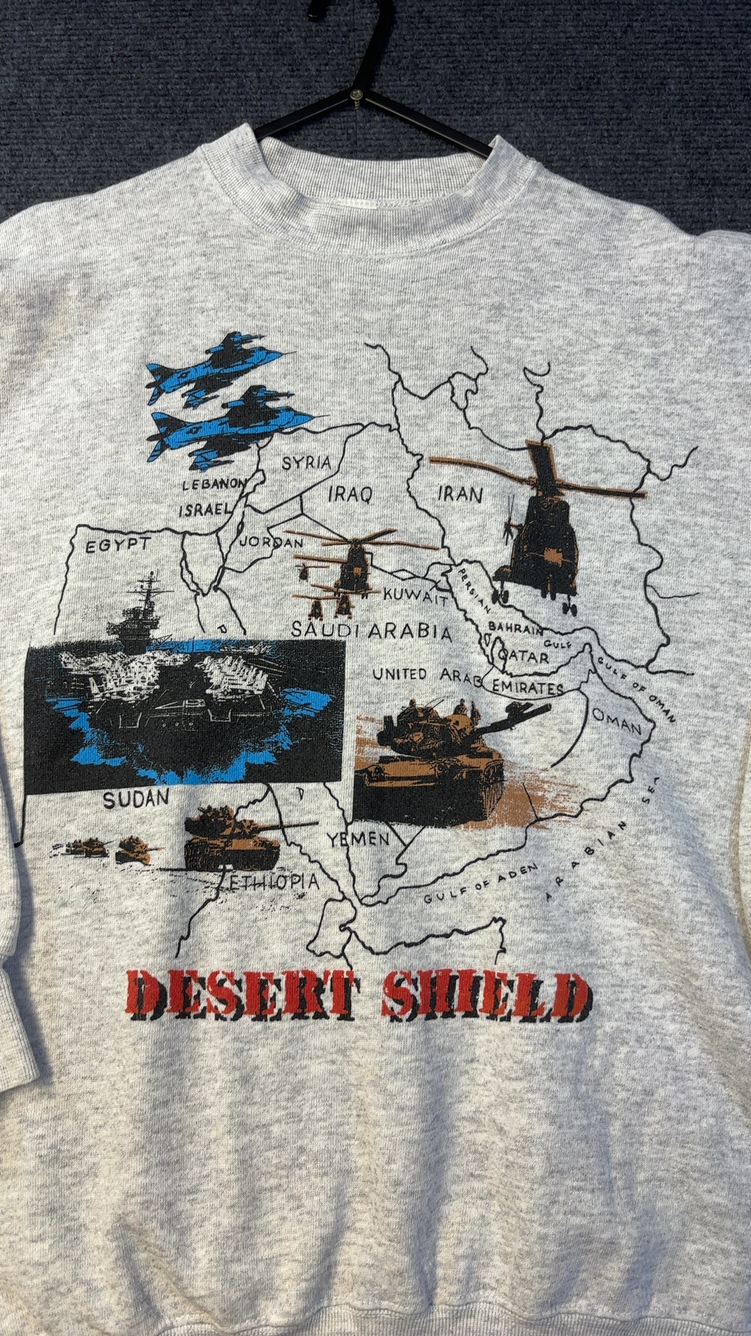 Unbranded Grey Desert Shield Graphic Sweatshirt Large good condition image 2