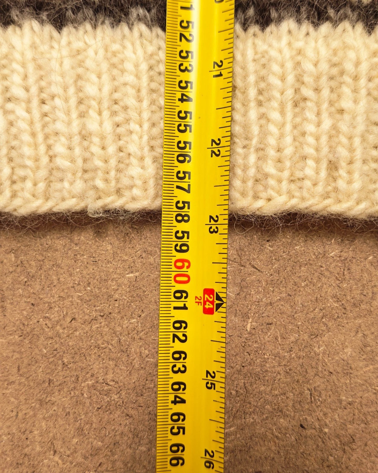 Grey & Cream Wool Nordic Pattern Heavy Knit Jumper Medium image 4