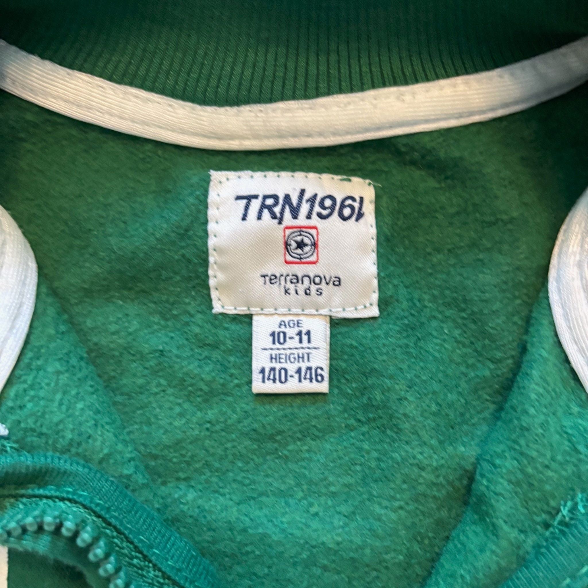 Vintage Teranova Green & White Baseball Sweatshirt XS image 2