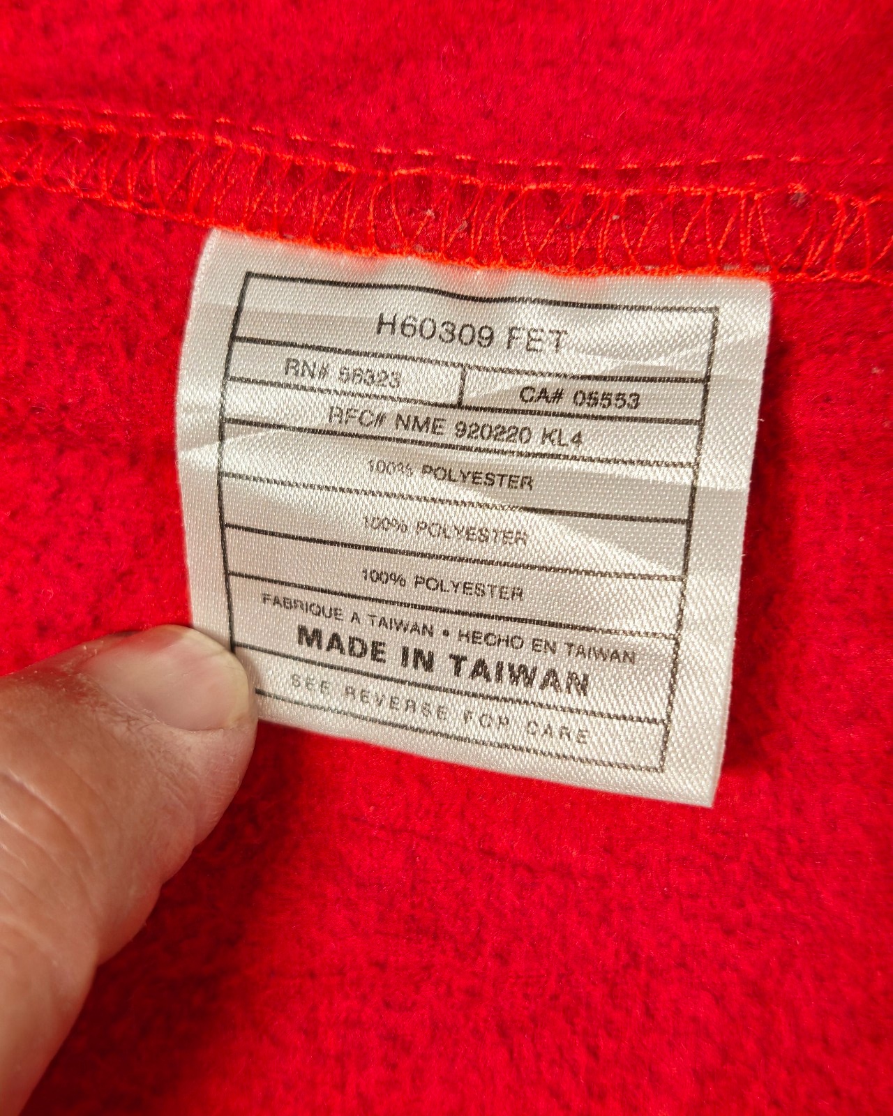 Vintage 1990s Nike Red & Black Sleeveless Fleece Jacket Small Unisex Niketown image 4