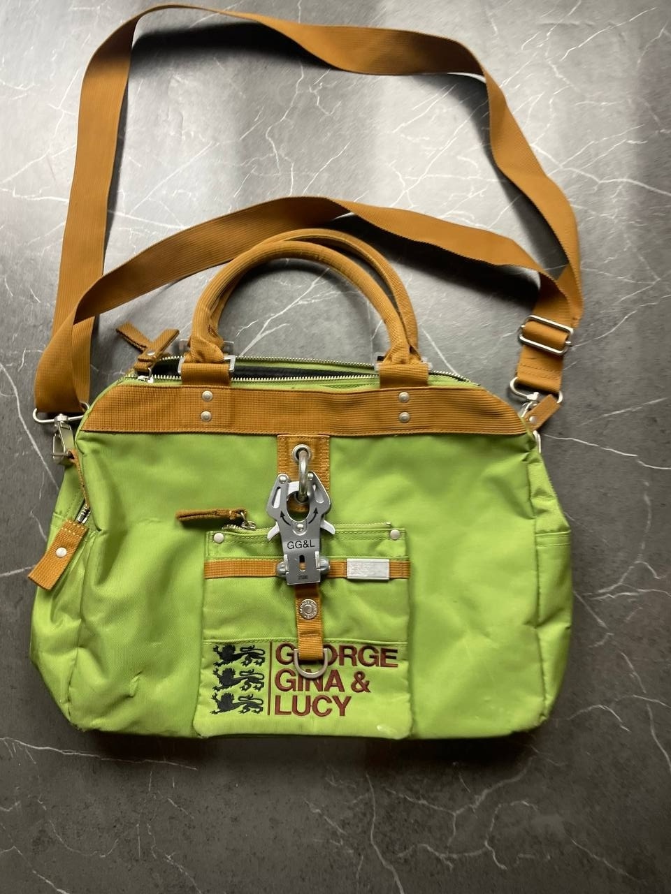 George Gina & Lucy Green & Brown Shoulder Bag Medium image 2