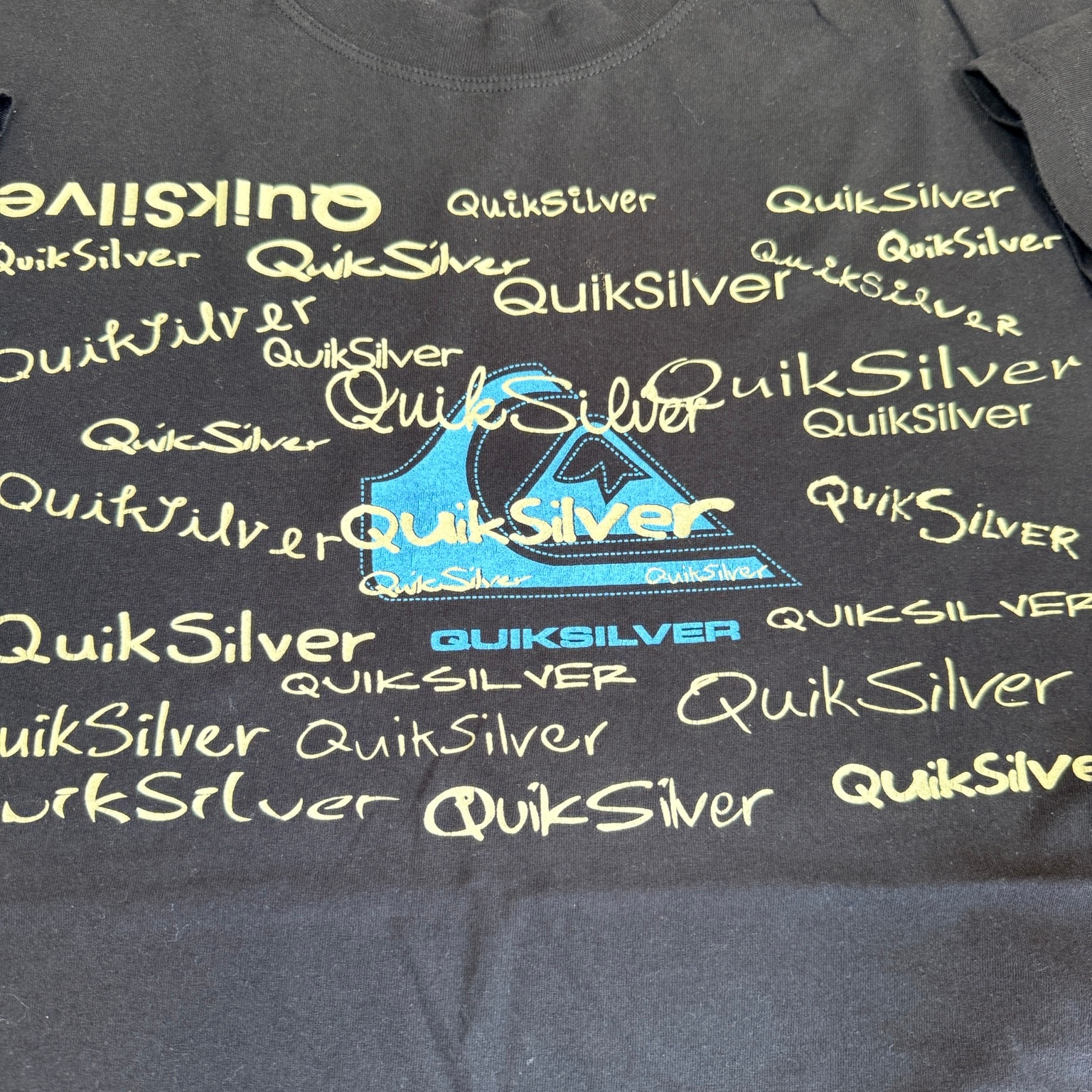 Quiksilver Logo Graphic T-Shirt Men's XXL Black 100% Cotton image 3