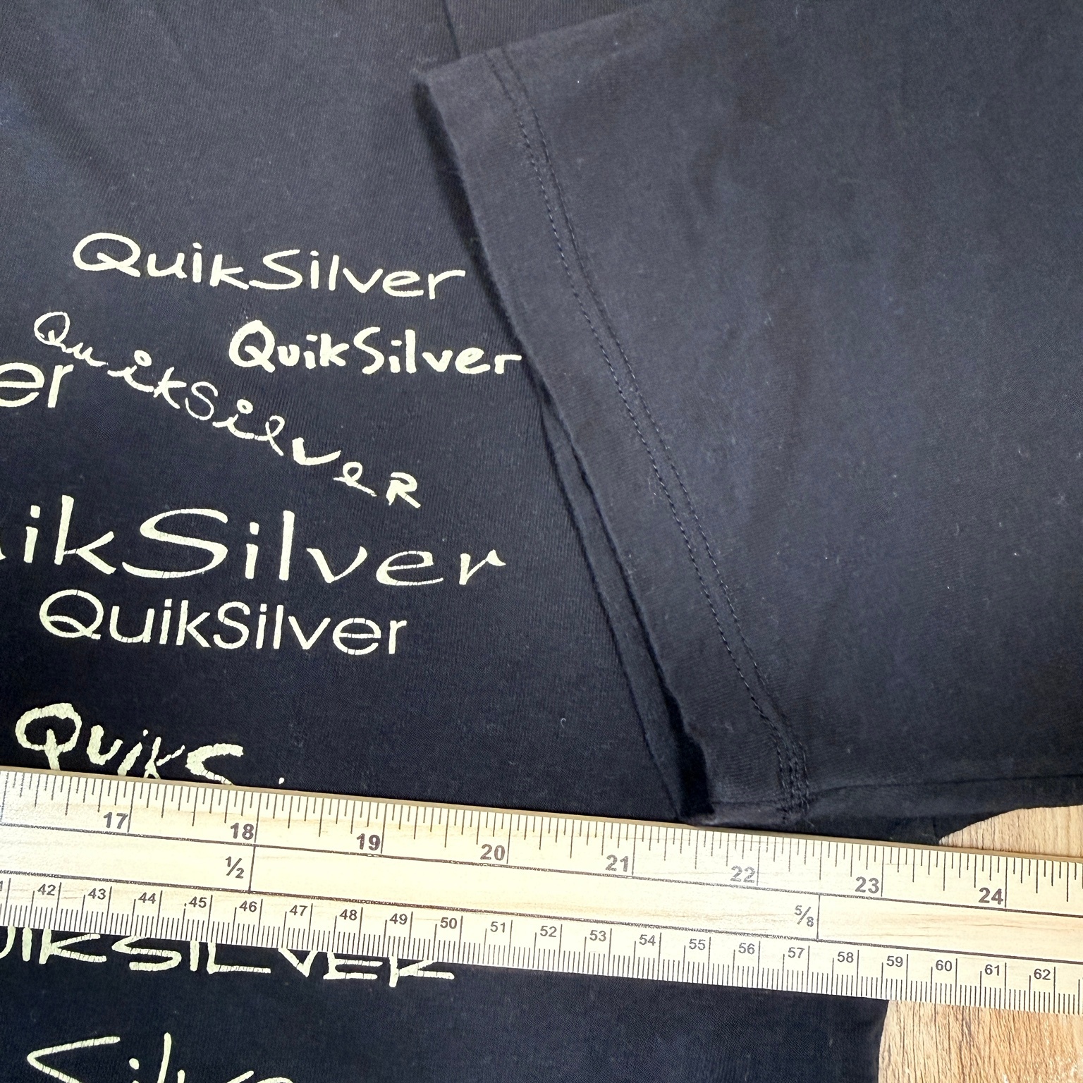 Quiksilver Logo Graphic T-Shirt Men's XXL Black 100% Cotton image 4