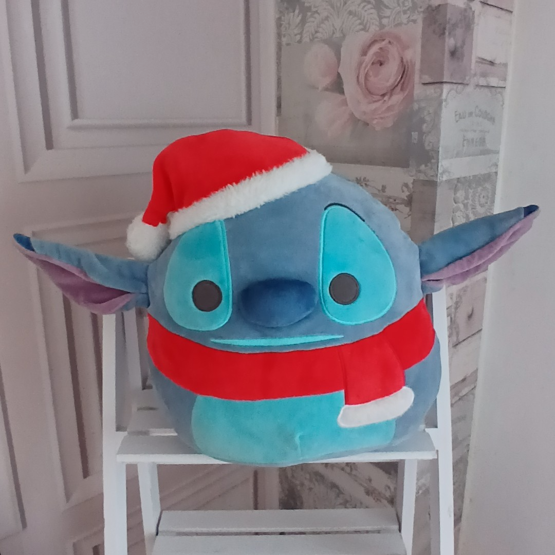 Disney Original Squishmallows Stitch Blue Christmas Plush Toy