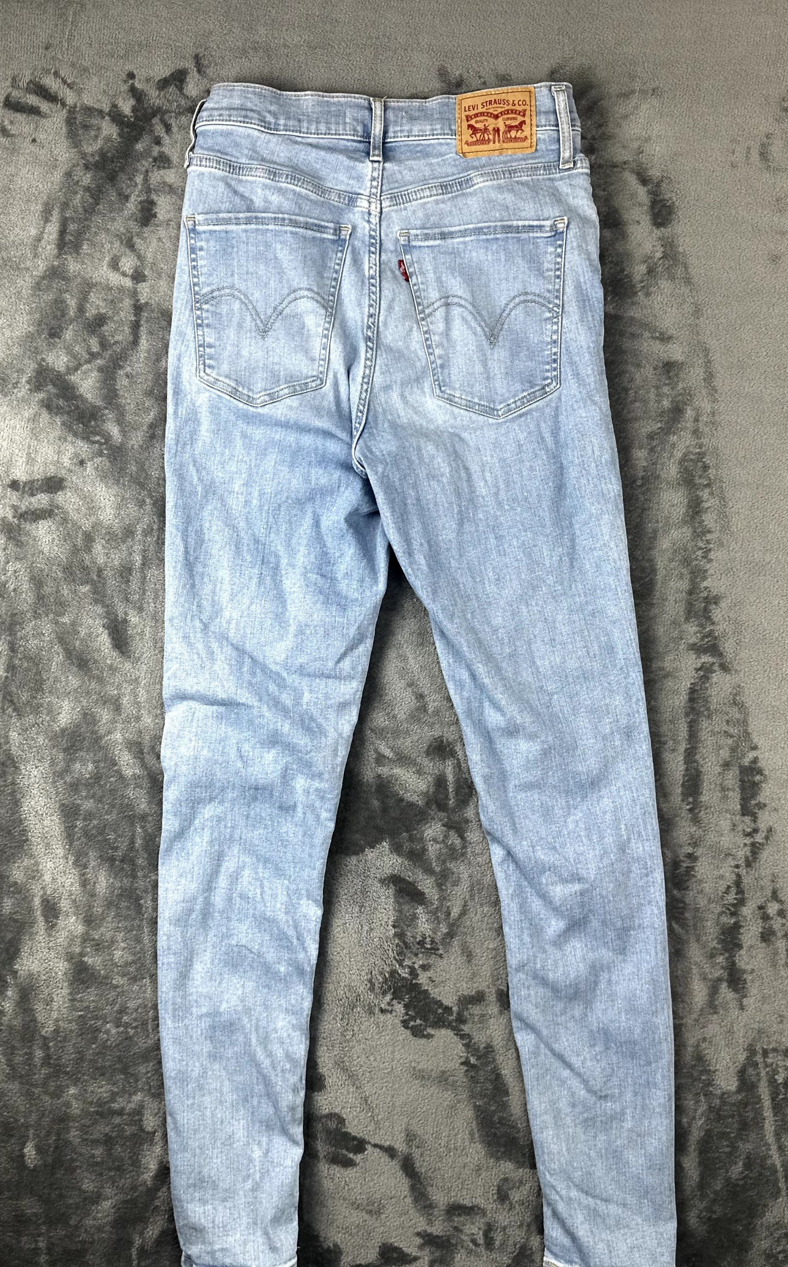 Levi's Mile High Super Skinny Jeans W29 L28 Light Wash Blue High Waisted image 4