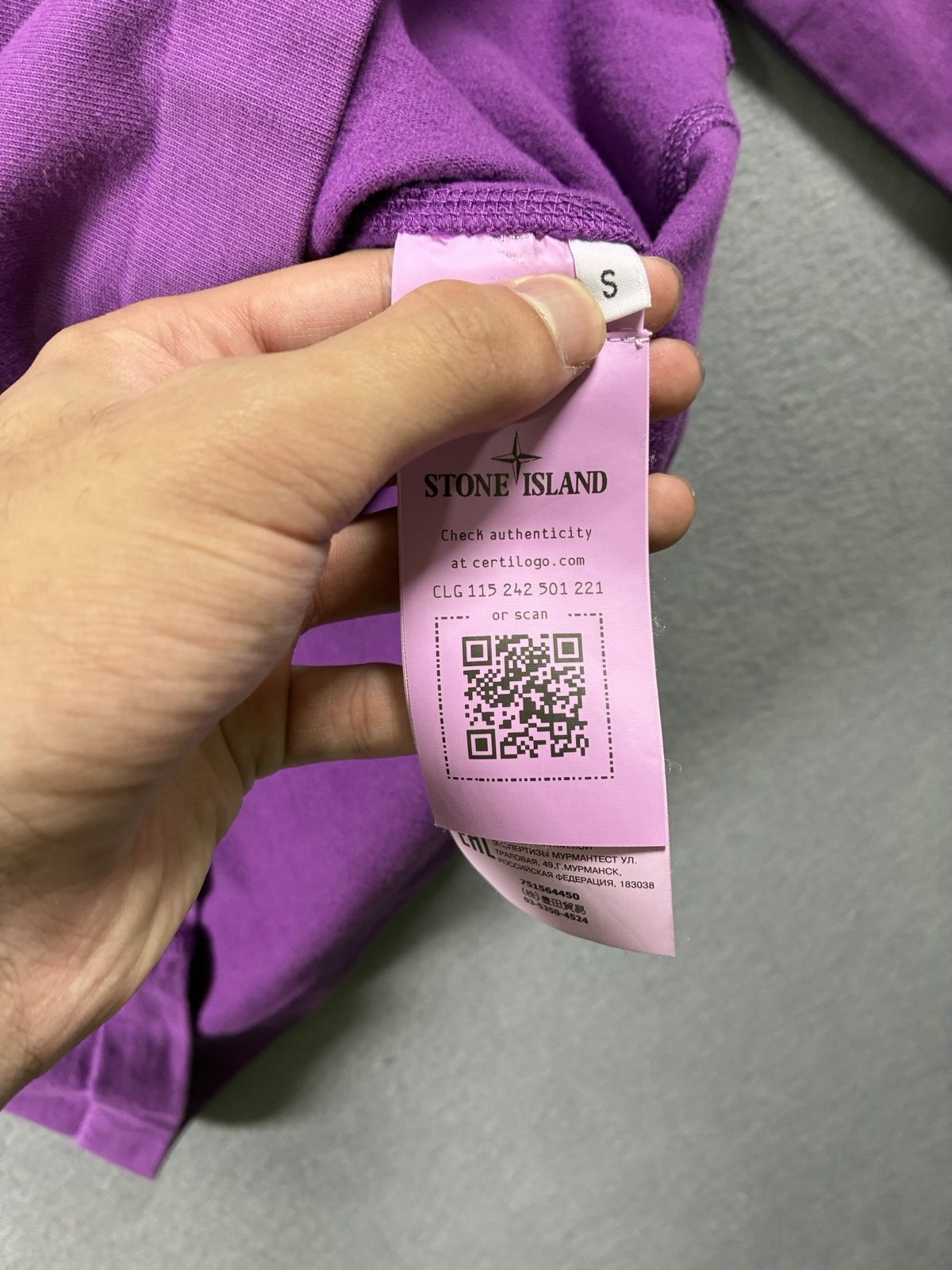 Stone Island Purple Logo Patch Crewneck Sweatshirt Small image 5