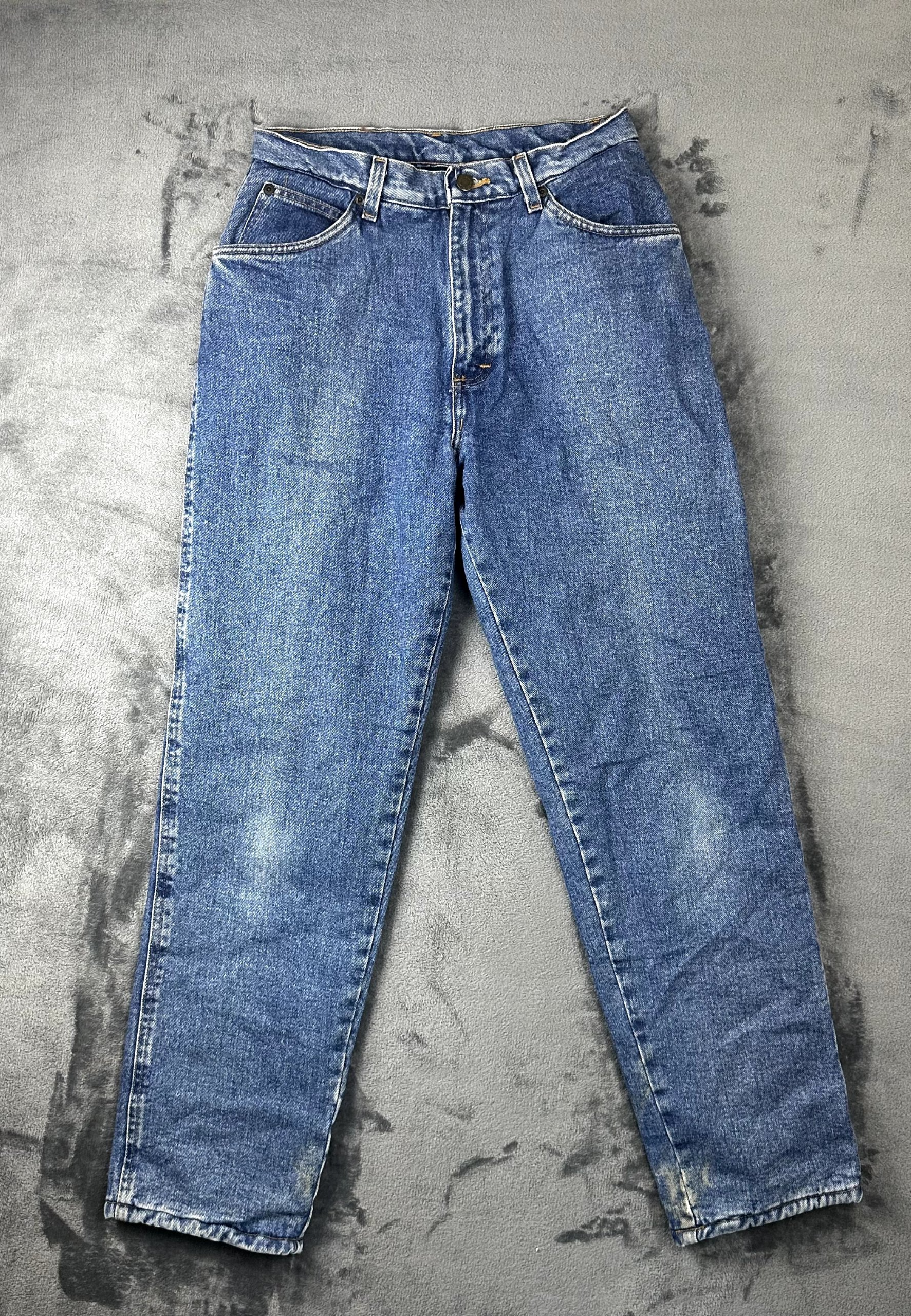 Vintage Wrangler Fleece Lined Jeans Straight Leg Blue Denim Workwear Skater image 7