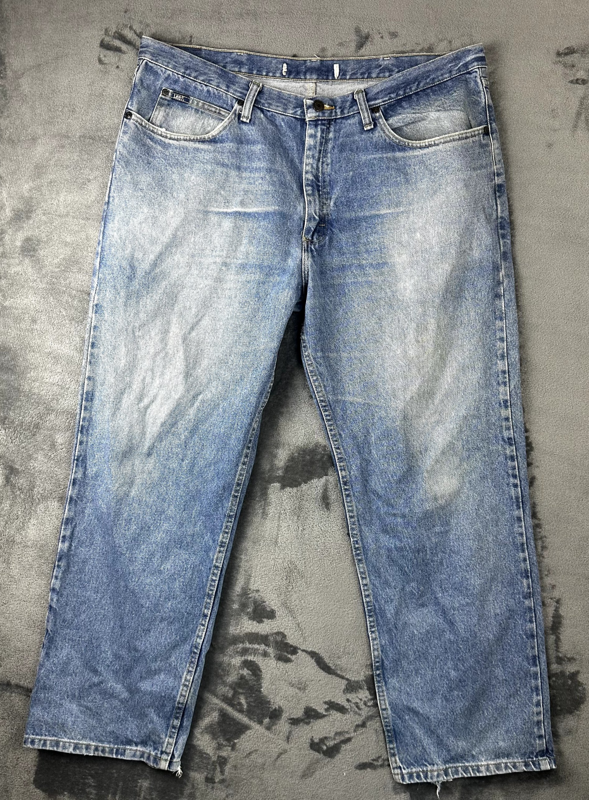 Men's Vintage Wrangler Relaxed Fit Blue Jeans W38 L29 (9760WDR) image 6