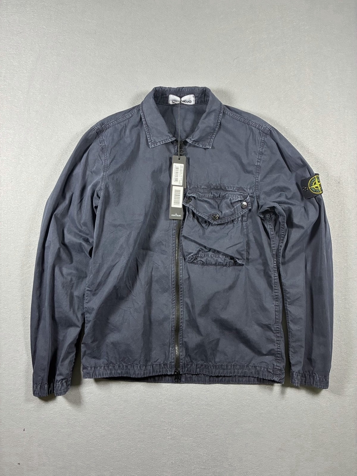 Stone Island Navy Blue Cotton Overshirt Small Brand New