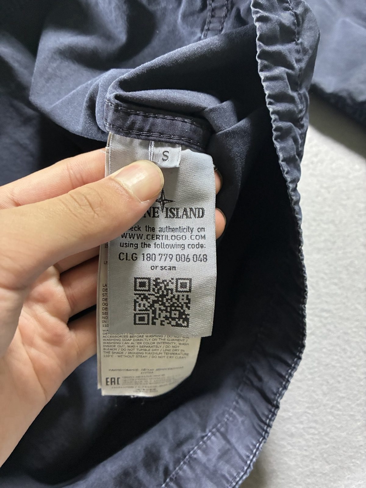 Stone Island Navy Blue Cotton Overshirt Small Brand New image 5