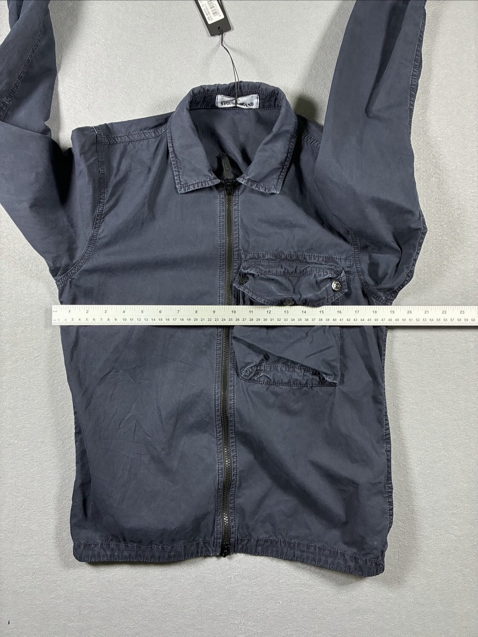 Stone Island Navy Blue Cotton Overshirt Small Brand New image 7