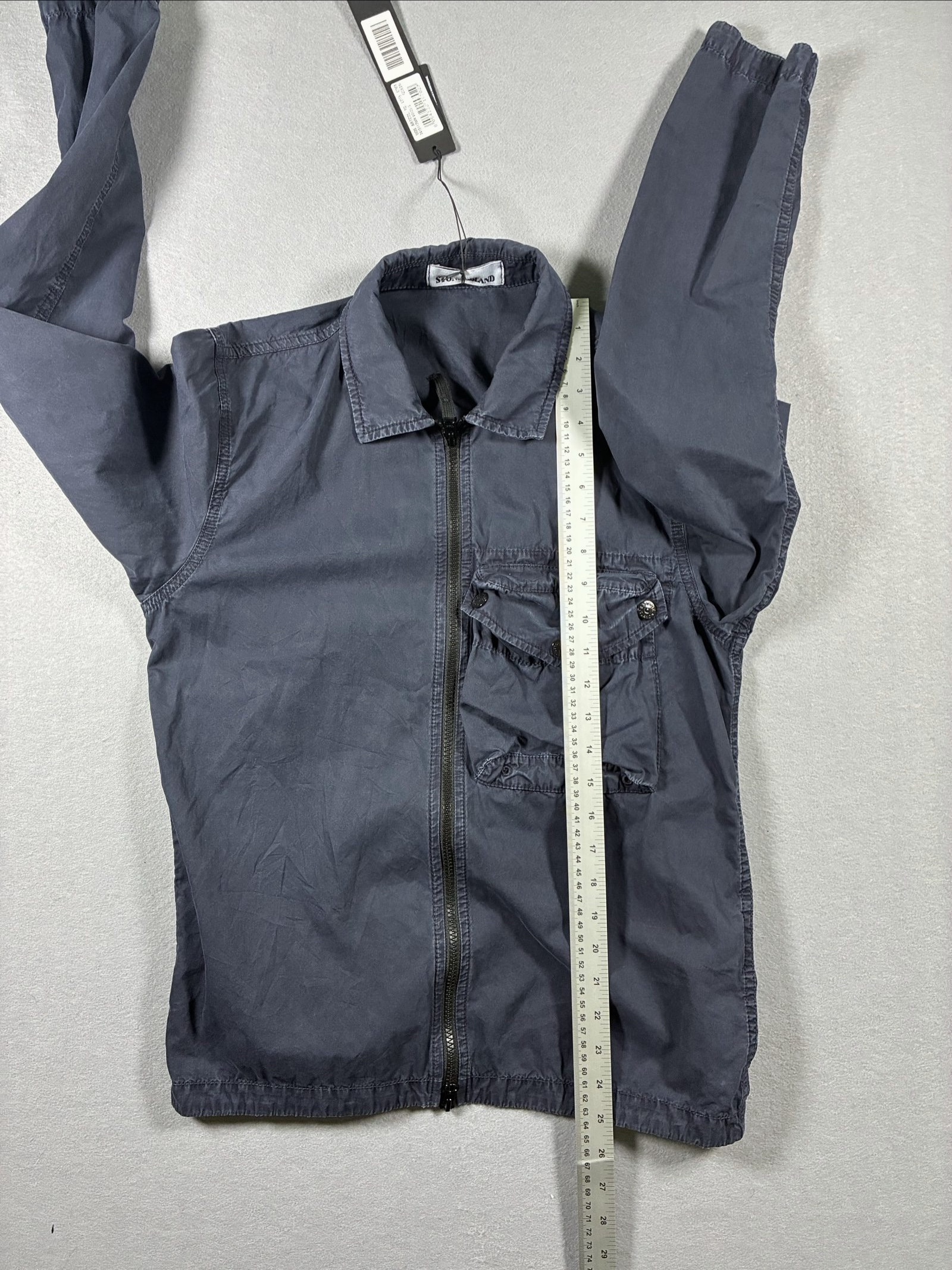 Stone Island Navy Blue Cotton Overshirt Small Brand New image 9