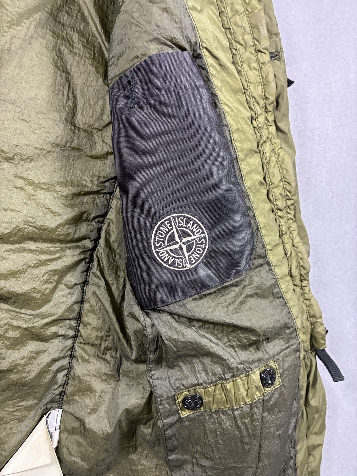 Stone Island Olive Green Garment Dyed Crinkle Reps Jacket Medium image 6