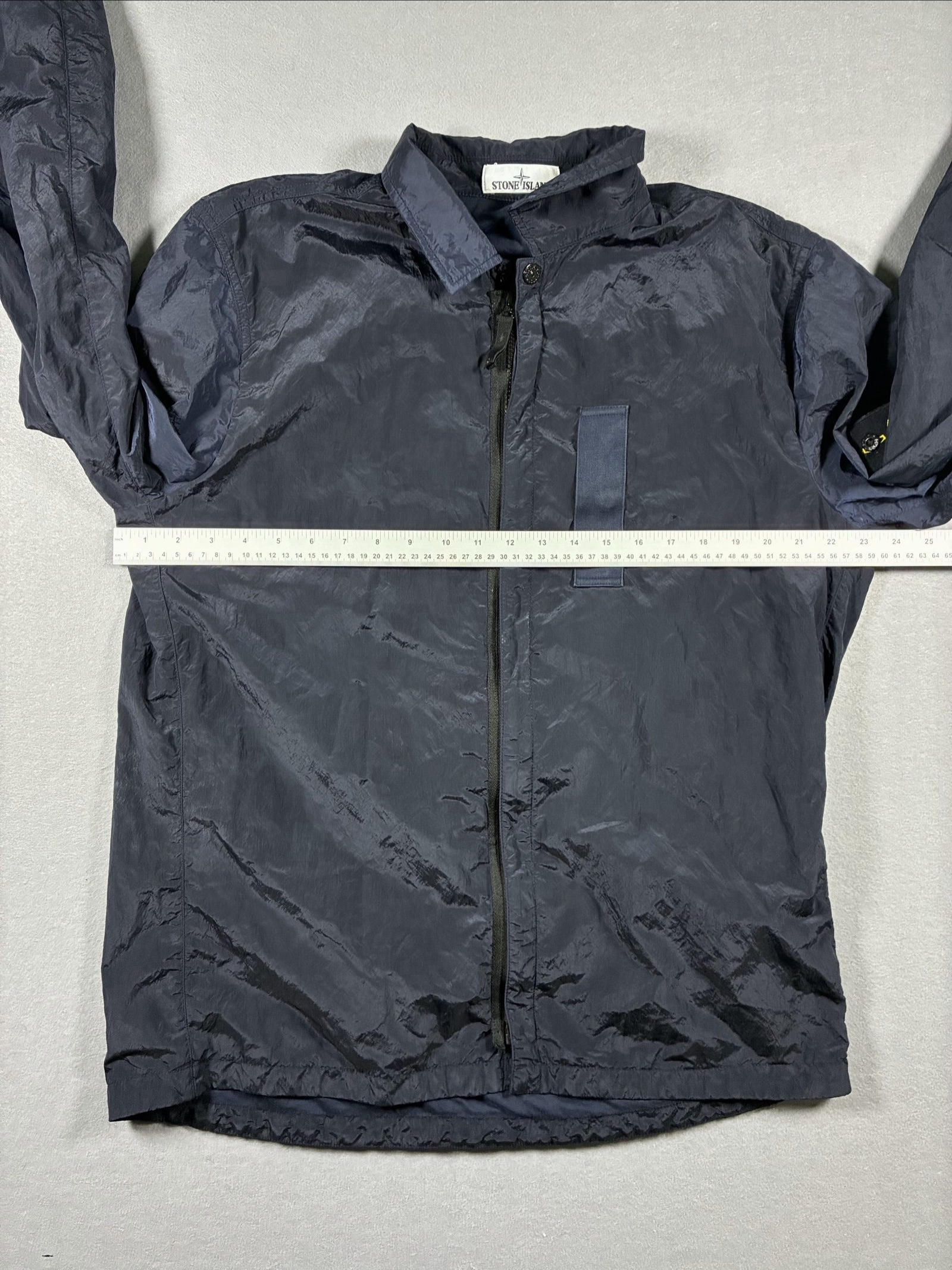 Stone Island Navy Nylon Jacket XL with Arm Badge image 7