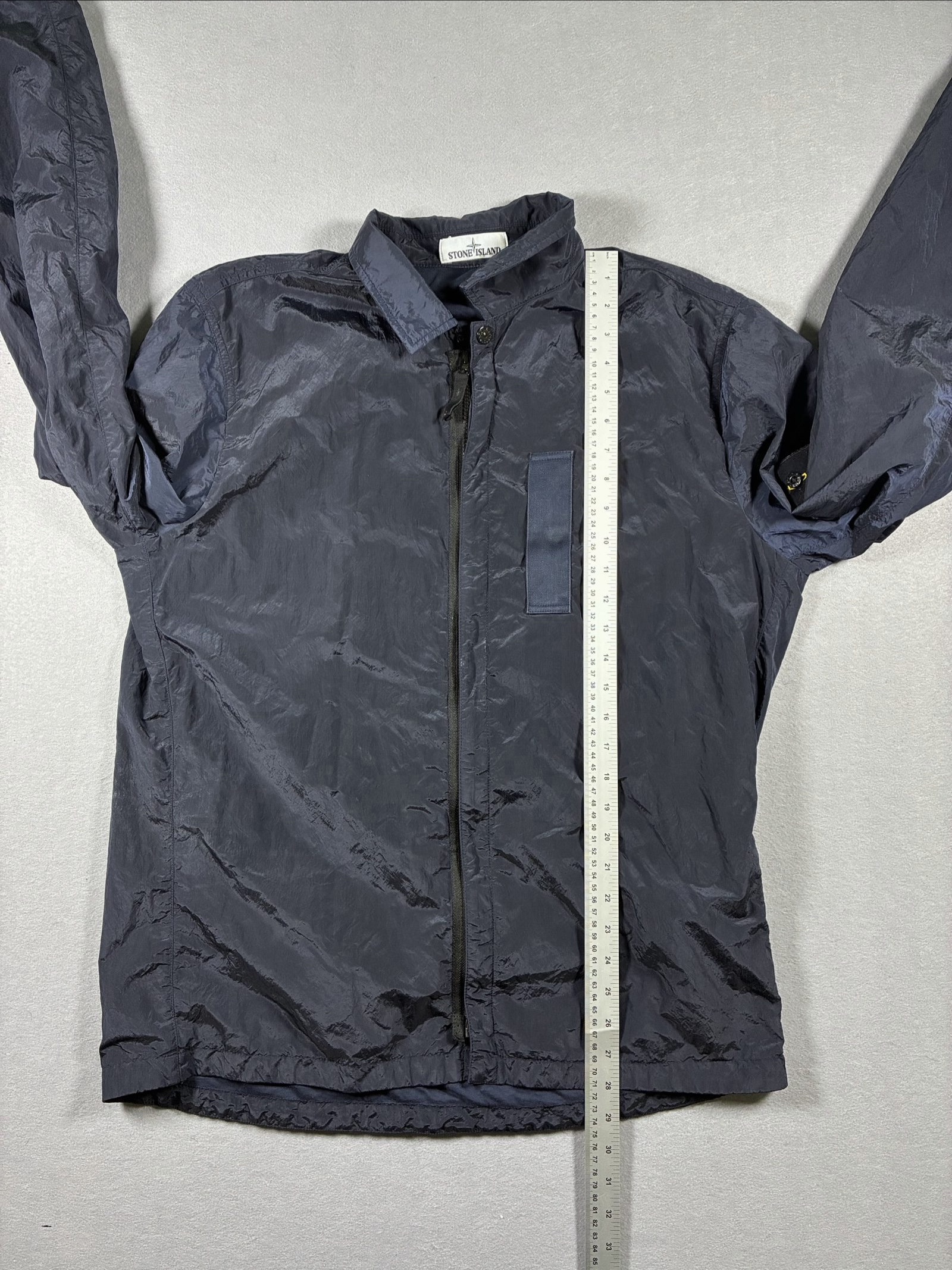 Stone Island Navy Nylon Jacket XL with Arm Badge image 9