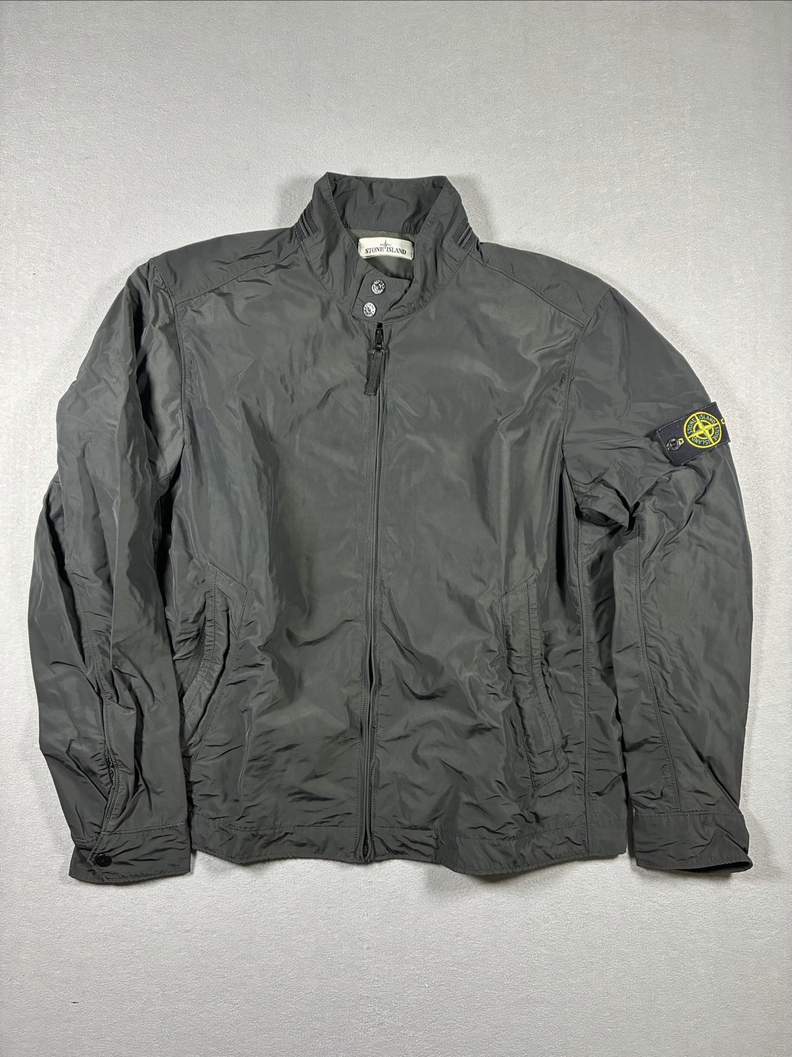 Stone Island Black Micro Reps Lightweight Jacket Medium