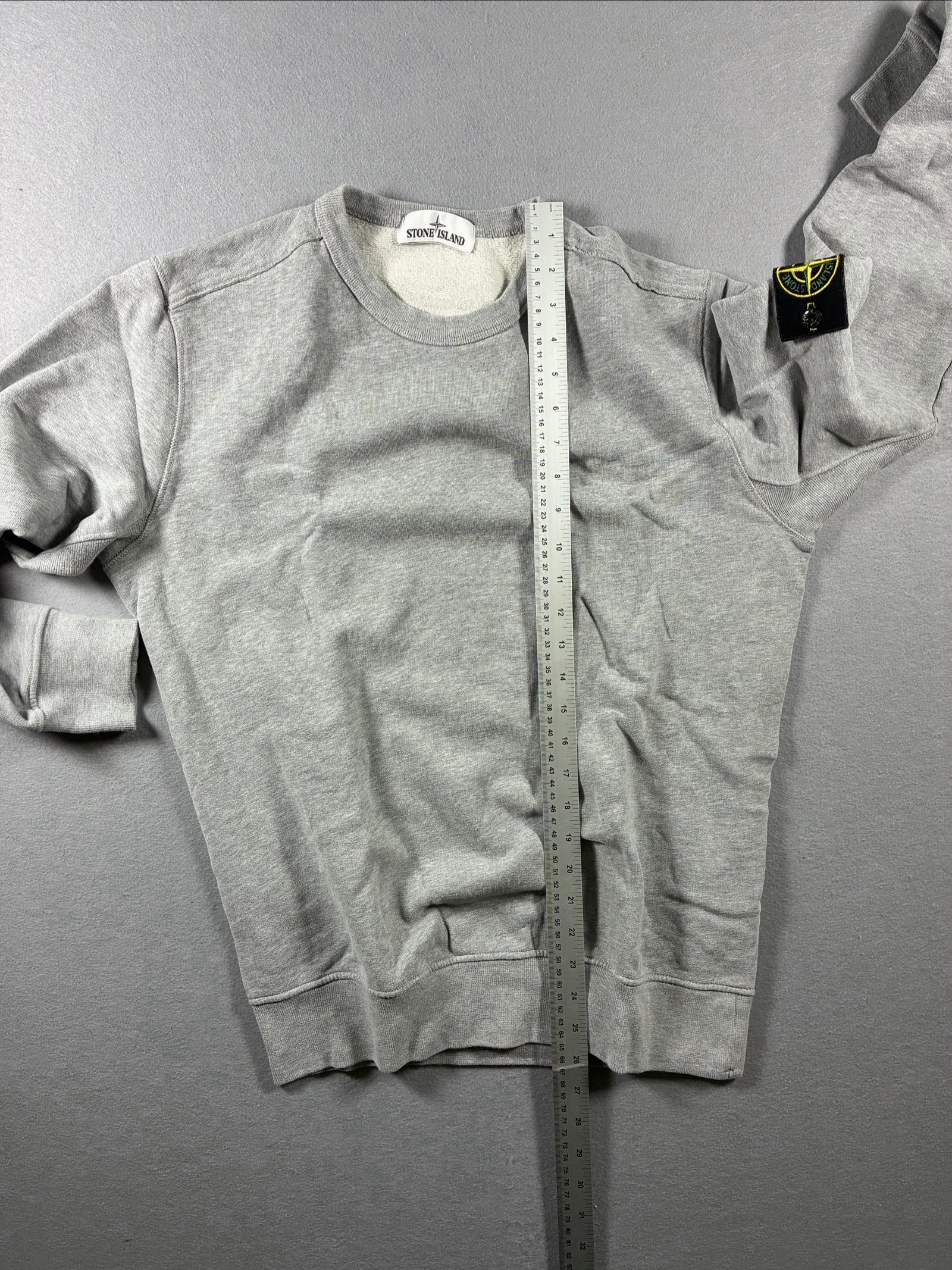 Stone Island Grey Crewneck Sweatshirt Medium Cotton image 8