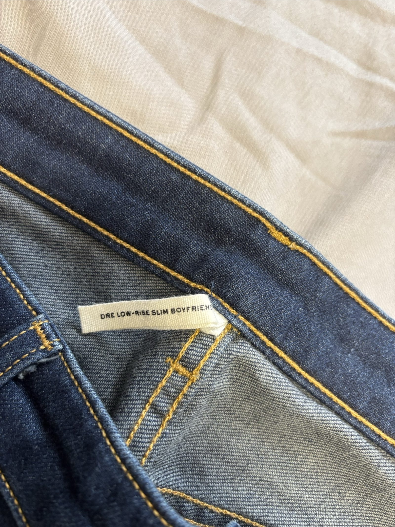 Rag & Bone Women's Dark Blue Denim Dre Low-Rise Slim Boyfriend Jeans 25 image 4
