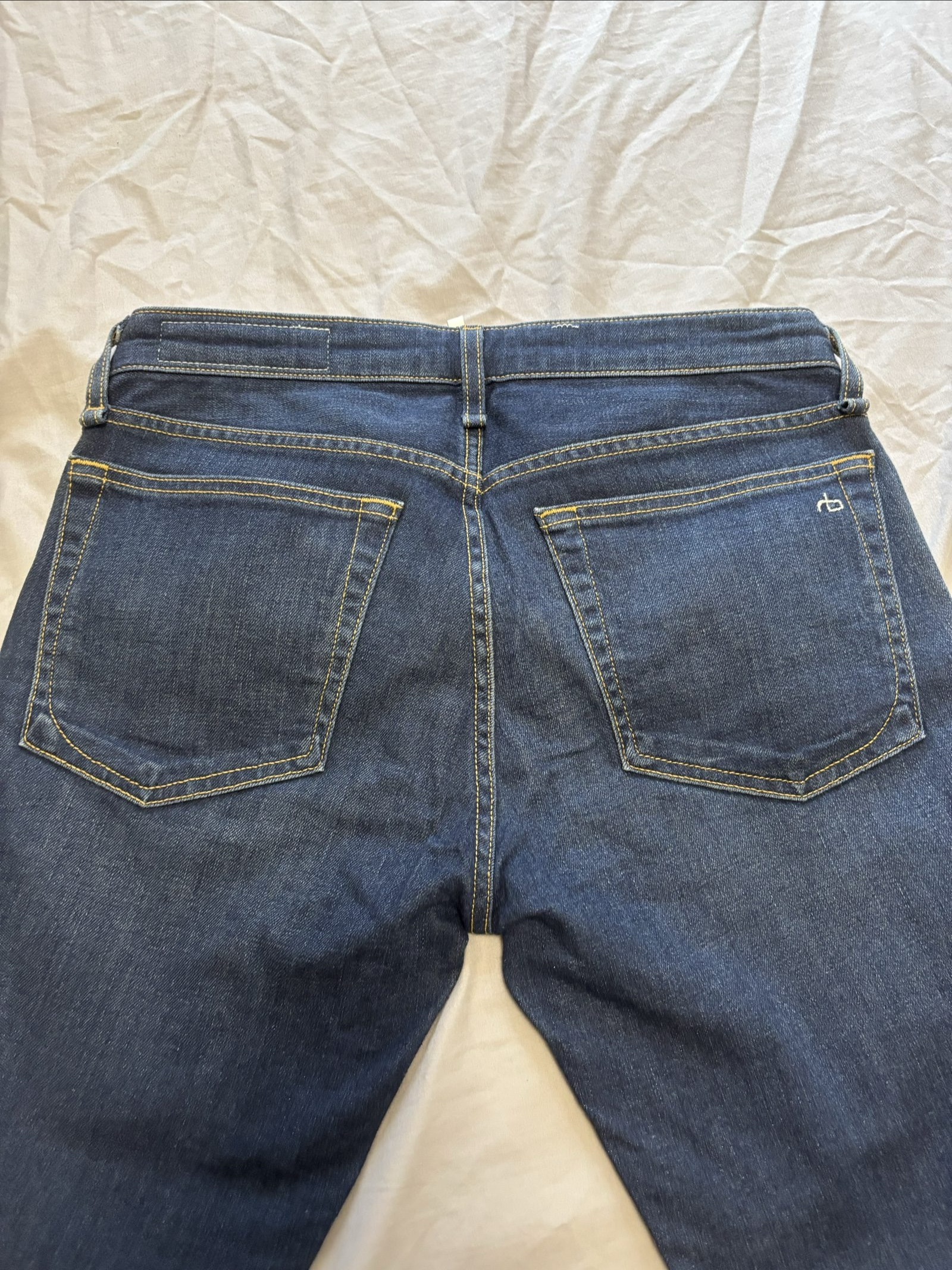 Rag & Bone Women's Dark Blue Denim Dre Low-Rise Slim Boyfriend Jeans 25 image 7