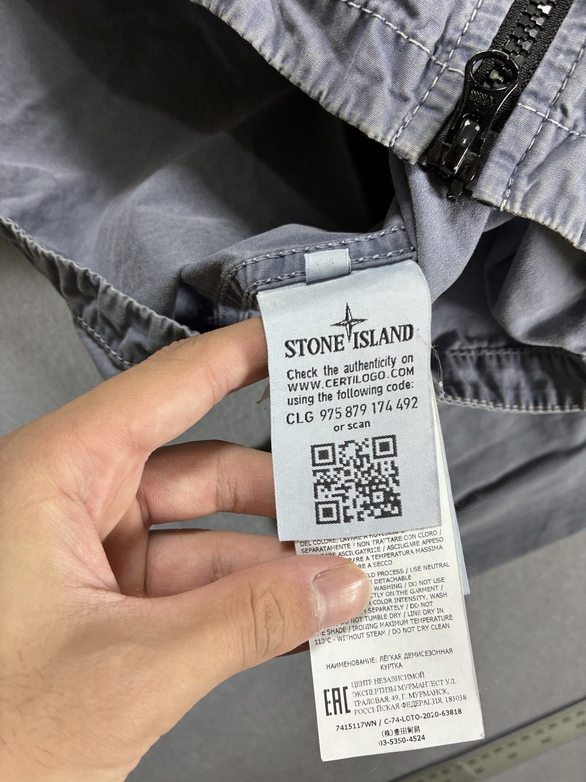 Stone Island Grey Zip Front Shirt Jacket Large image 4