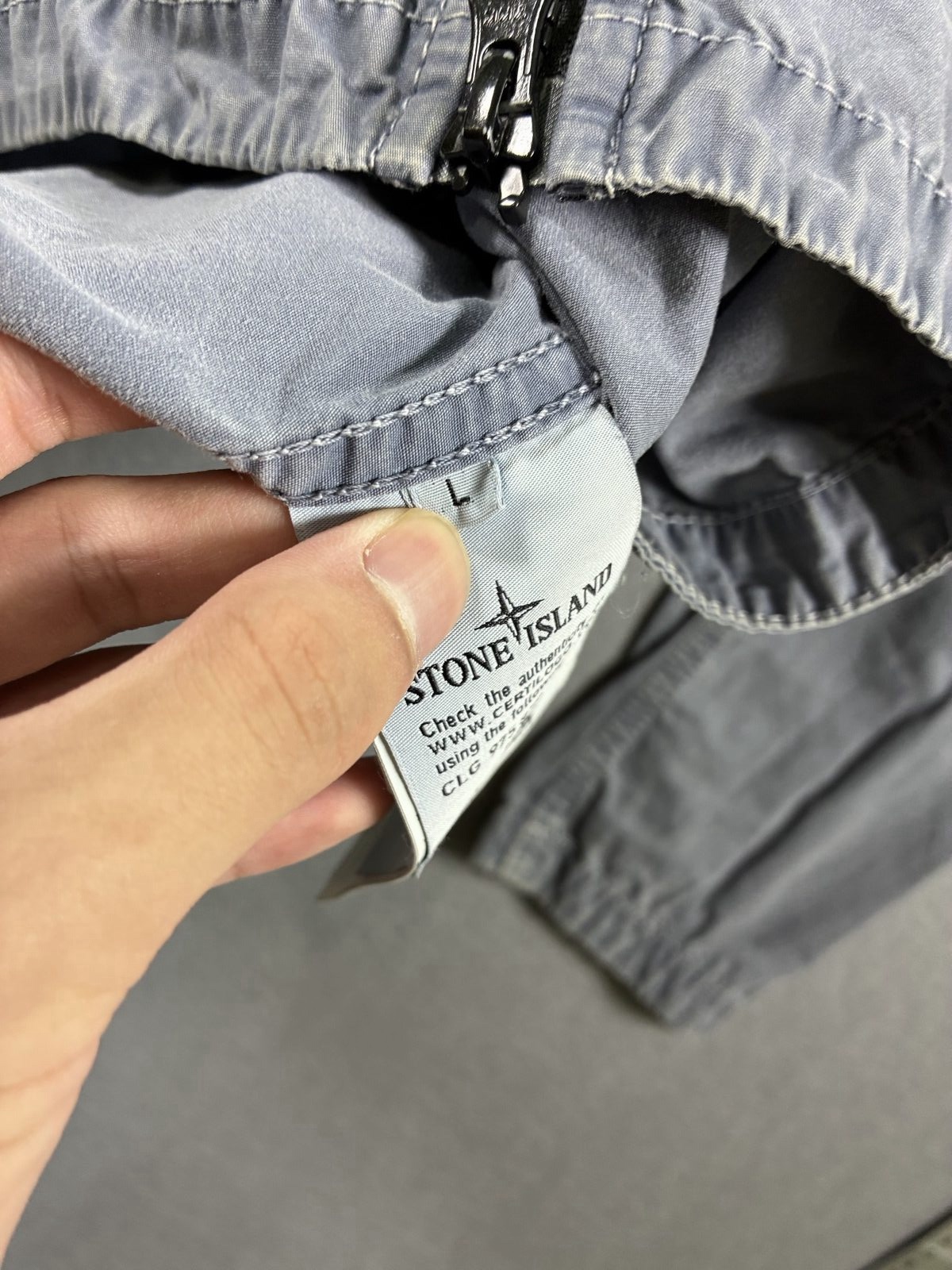 Stone Island Grey Zip Front Shirt Jacket Large image 5