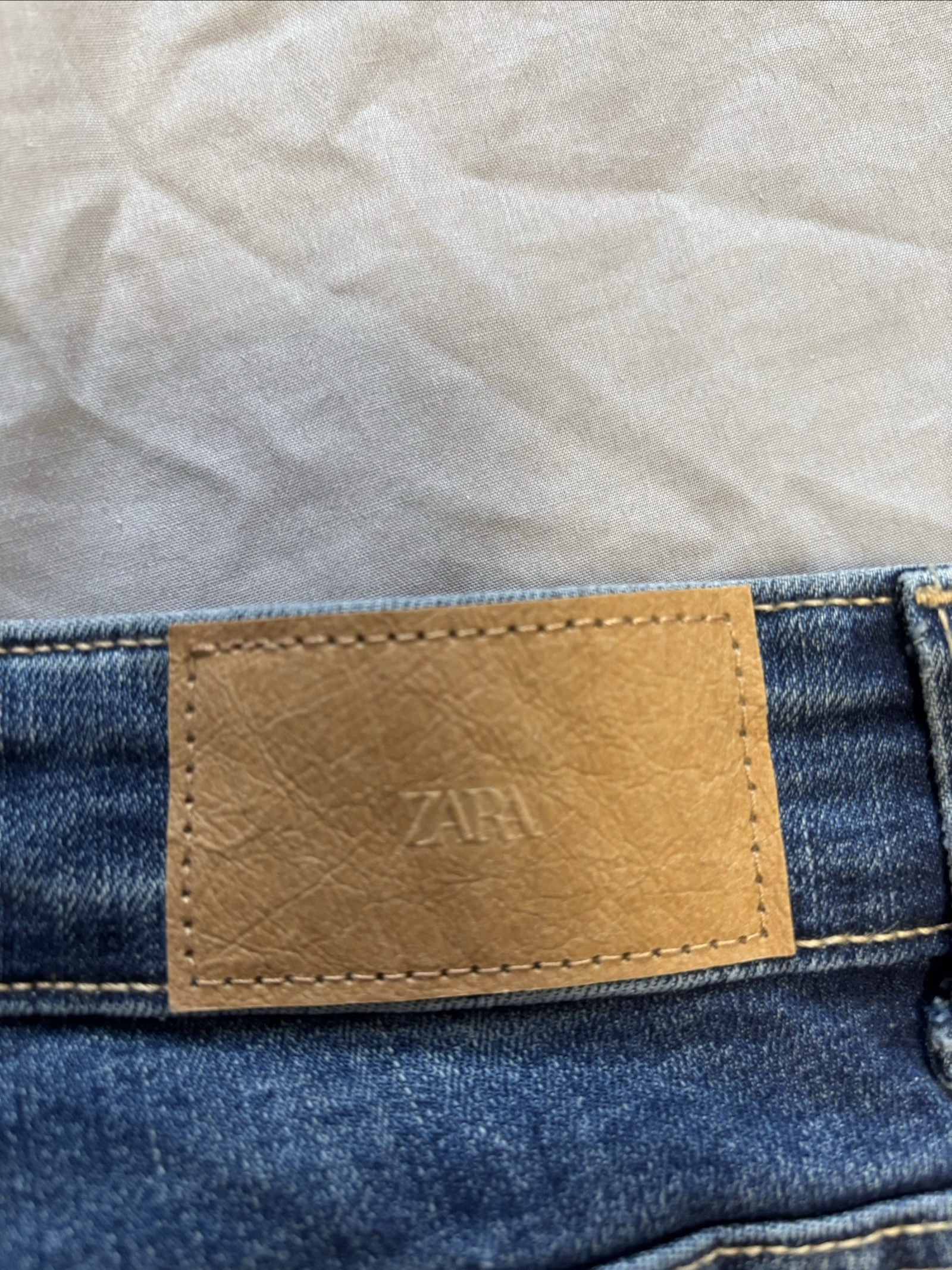 Zara Blue Mid-Rise Ankle Length Jeans 10 UK image 8