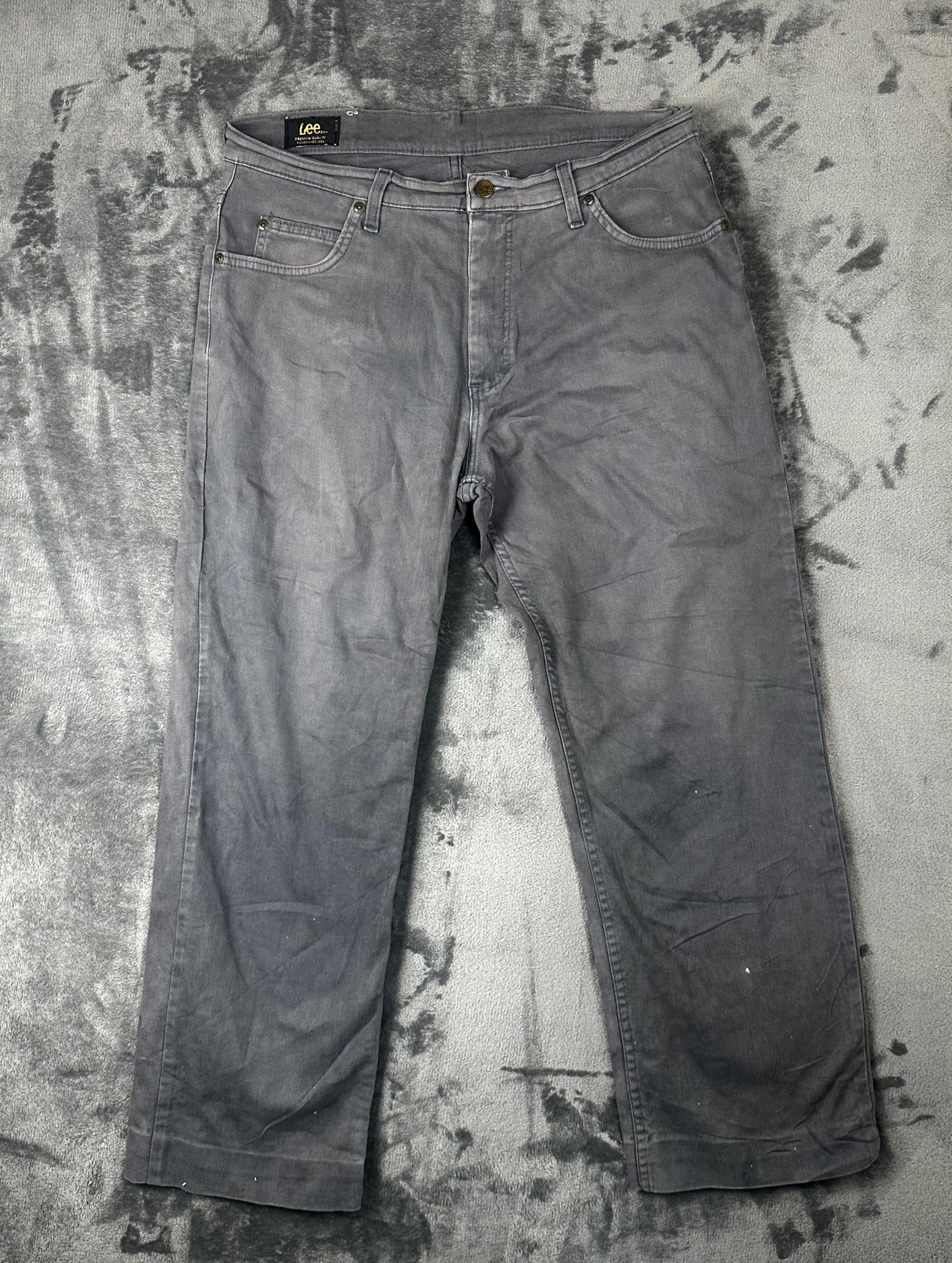 Vintage Lee Premium Quality Grey Jeans | Straight Leg W32 L27 image 7