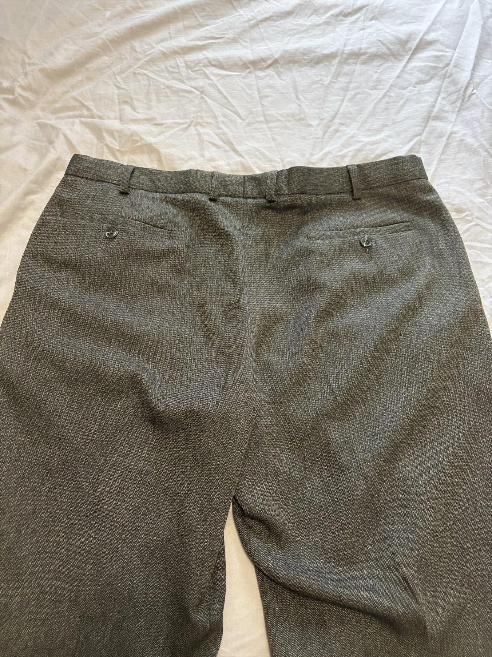 M&S Man Grey Wool Blend Tailored Trousers 38W 31L image 2