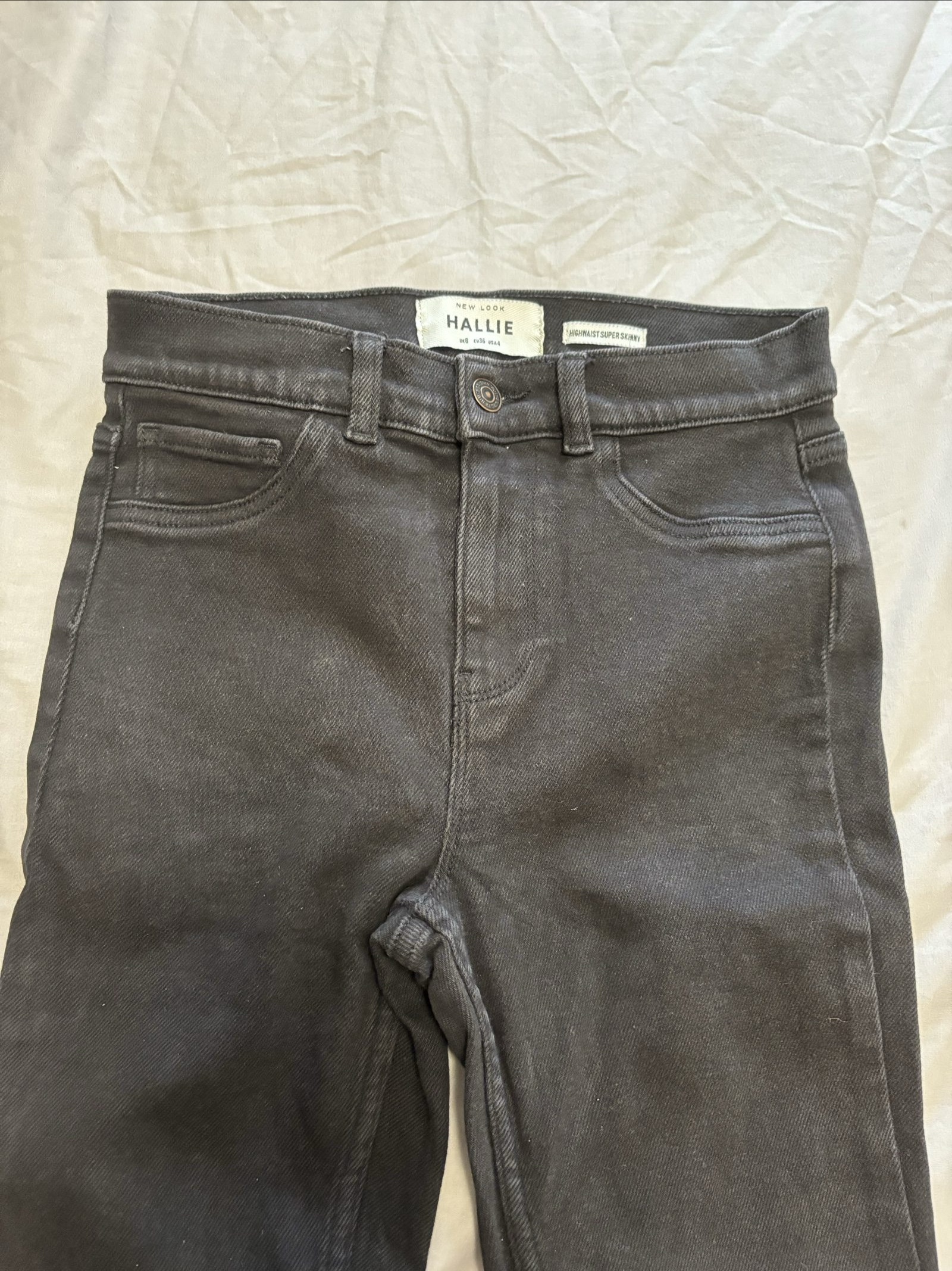 New look. Hallie Black Ripped Skinny Jeans UK 8 image 2