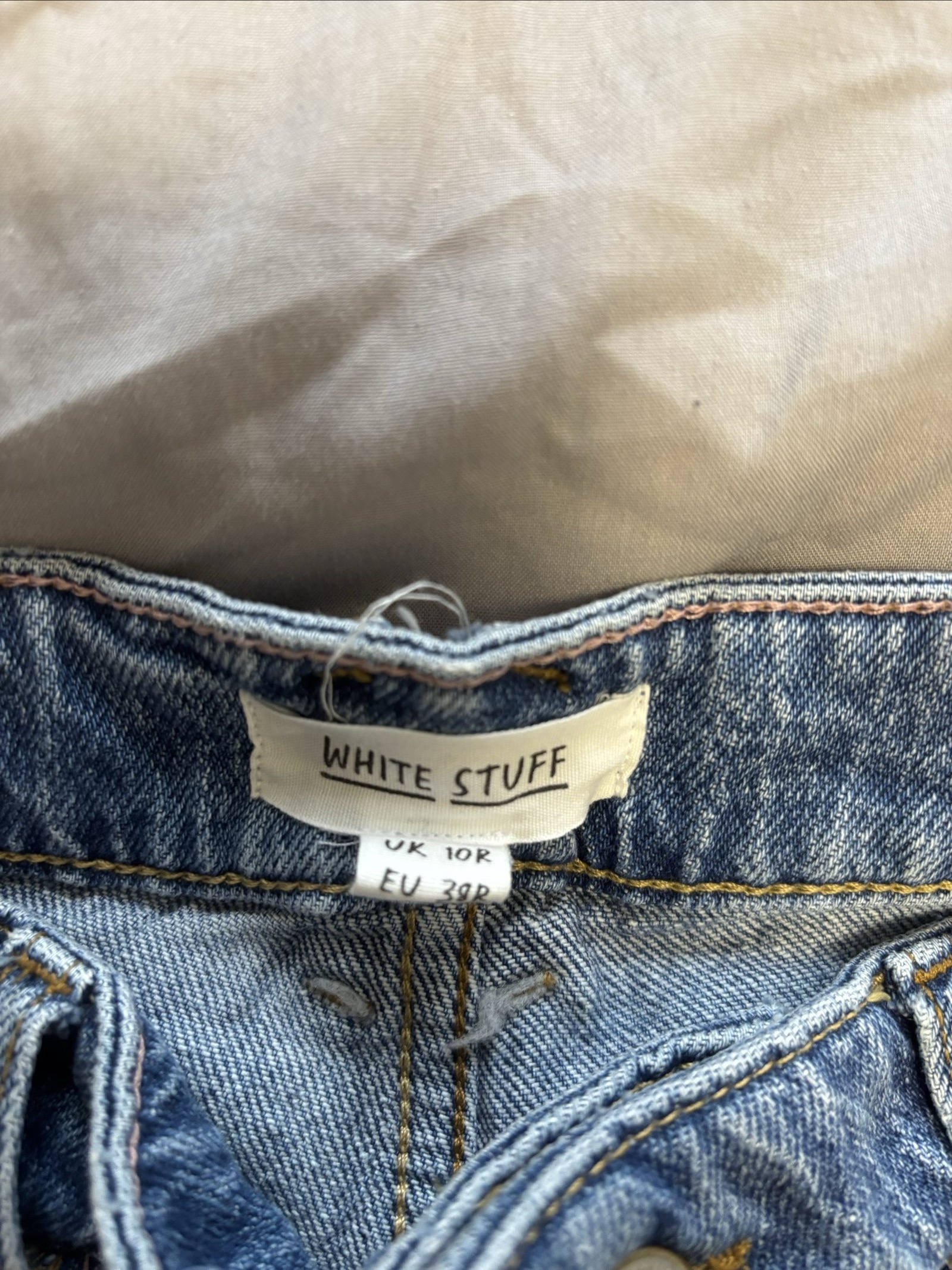 White Stuff Women Blue Denim Jeans UK 10 Light Wash image 3