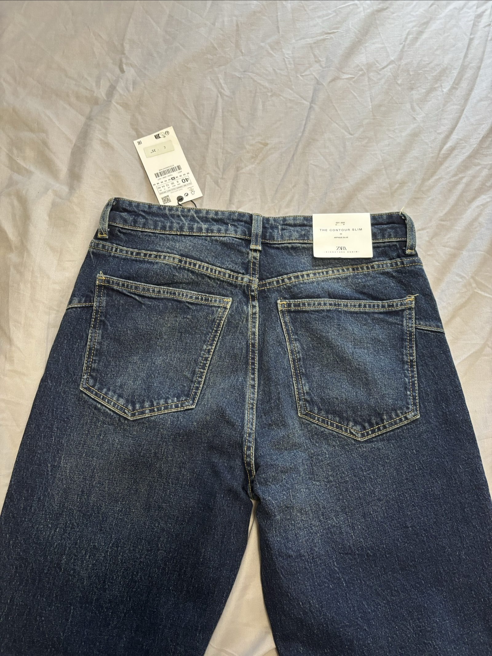 Zara Women's Blue Slim Fit High Rise Jeans Size 12 image 5