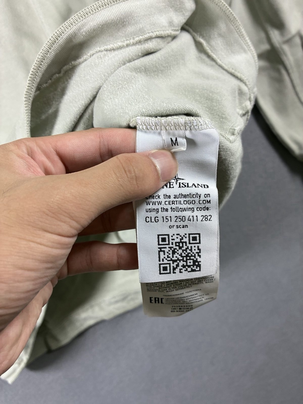 Stone Island Beige Long Sleeve Sweatshirt Medium image 4