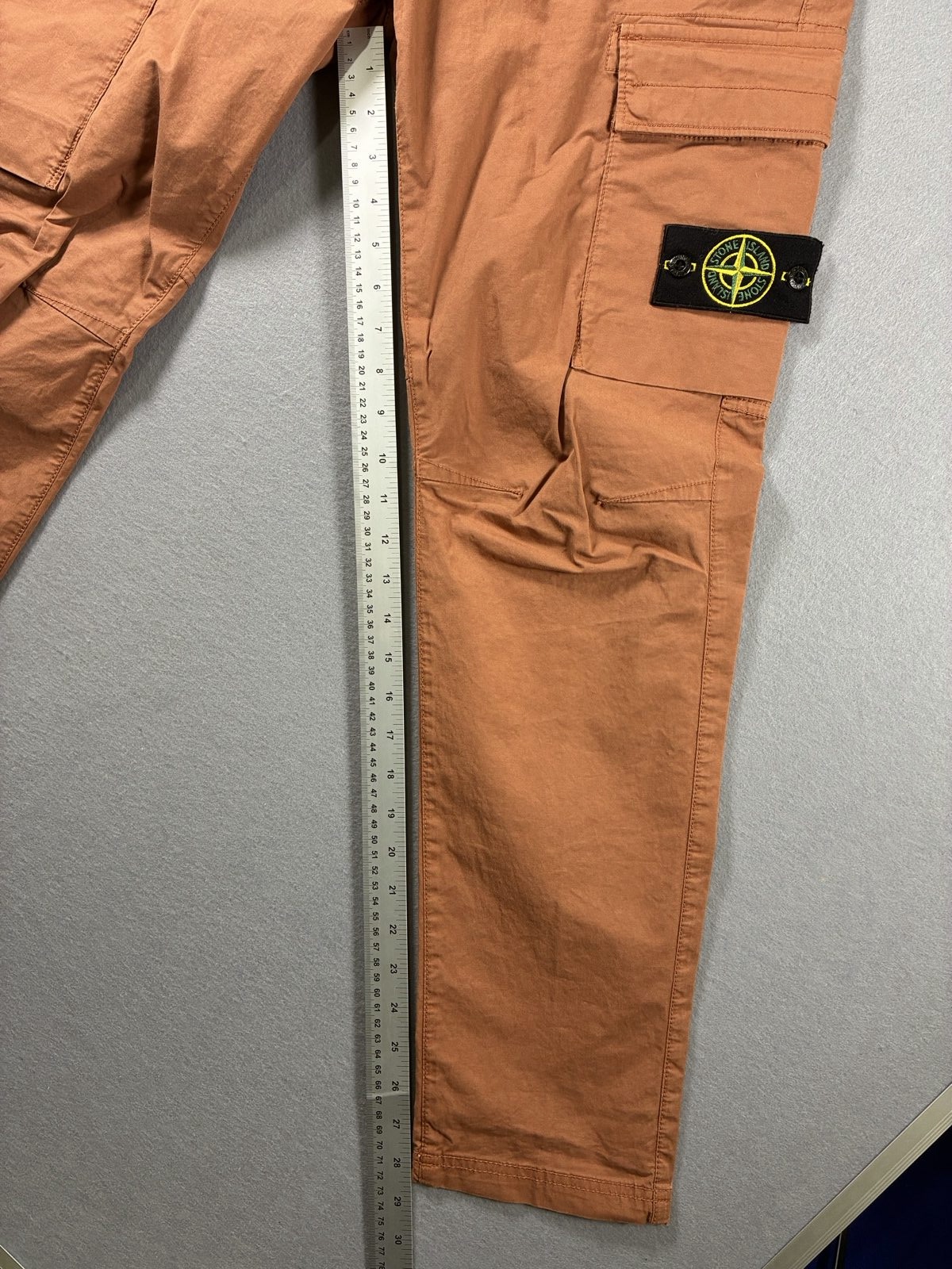 Stone Island Orange Cargo Trousers W29 type RE-T Cotton image 8
