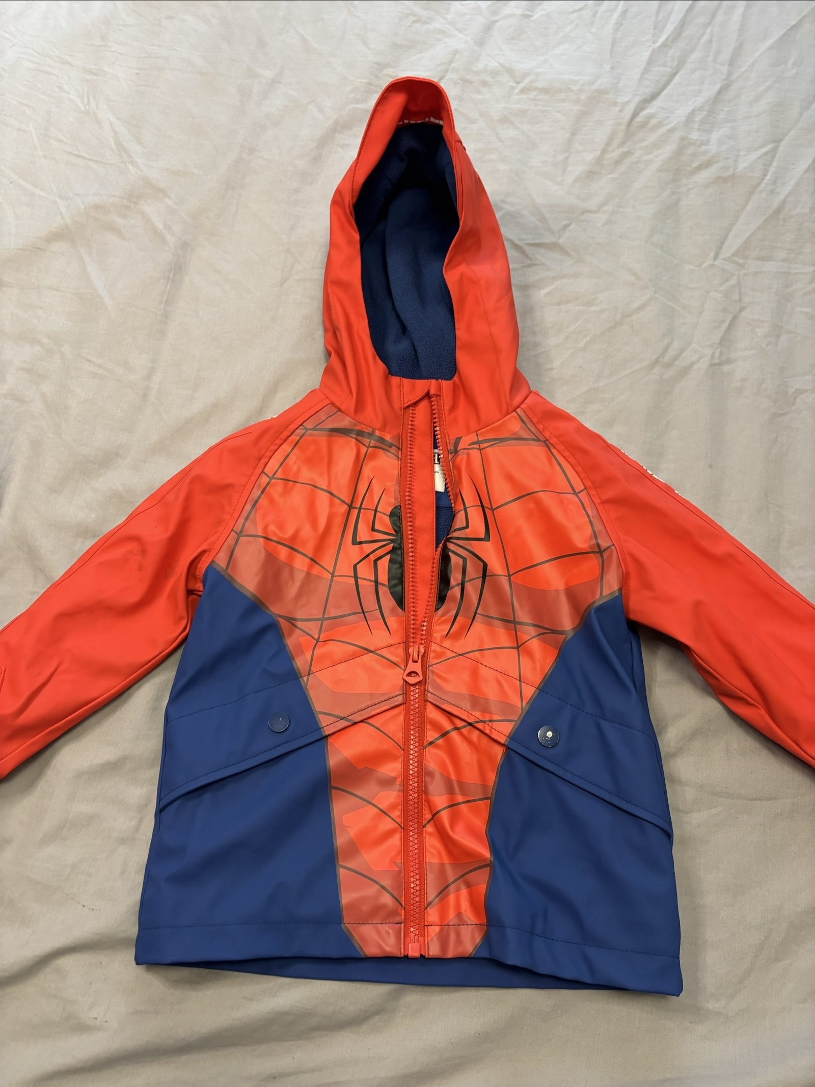 Marvel Kids Red & Navy Spider-Man Hooded Jacket 2-3 Years