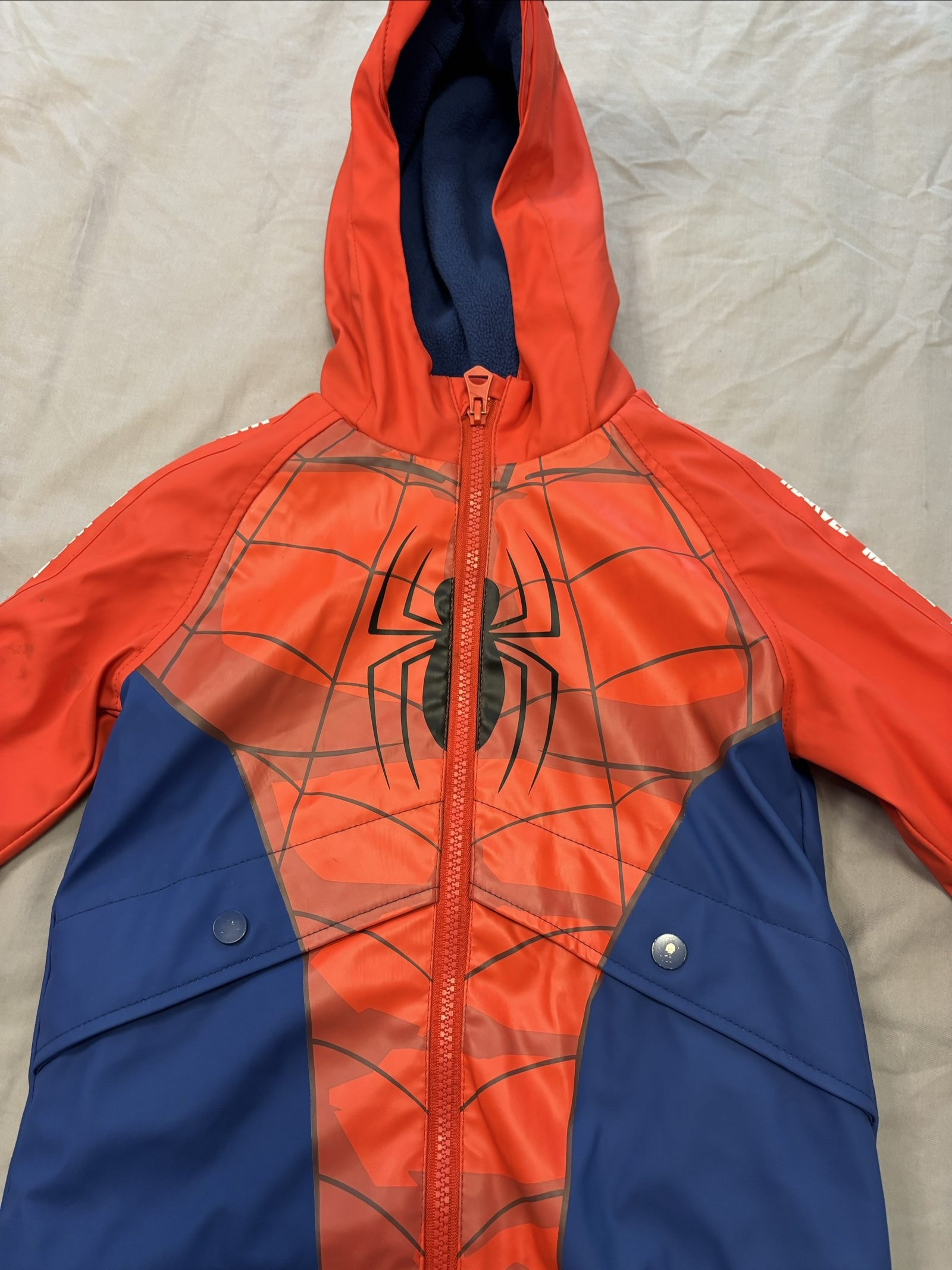 Marvel Kids Red & Navy Spider-Man Hooded Jacket 2-3 Years image 2