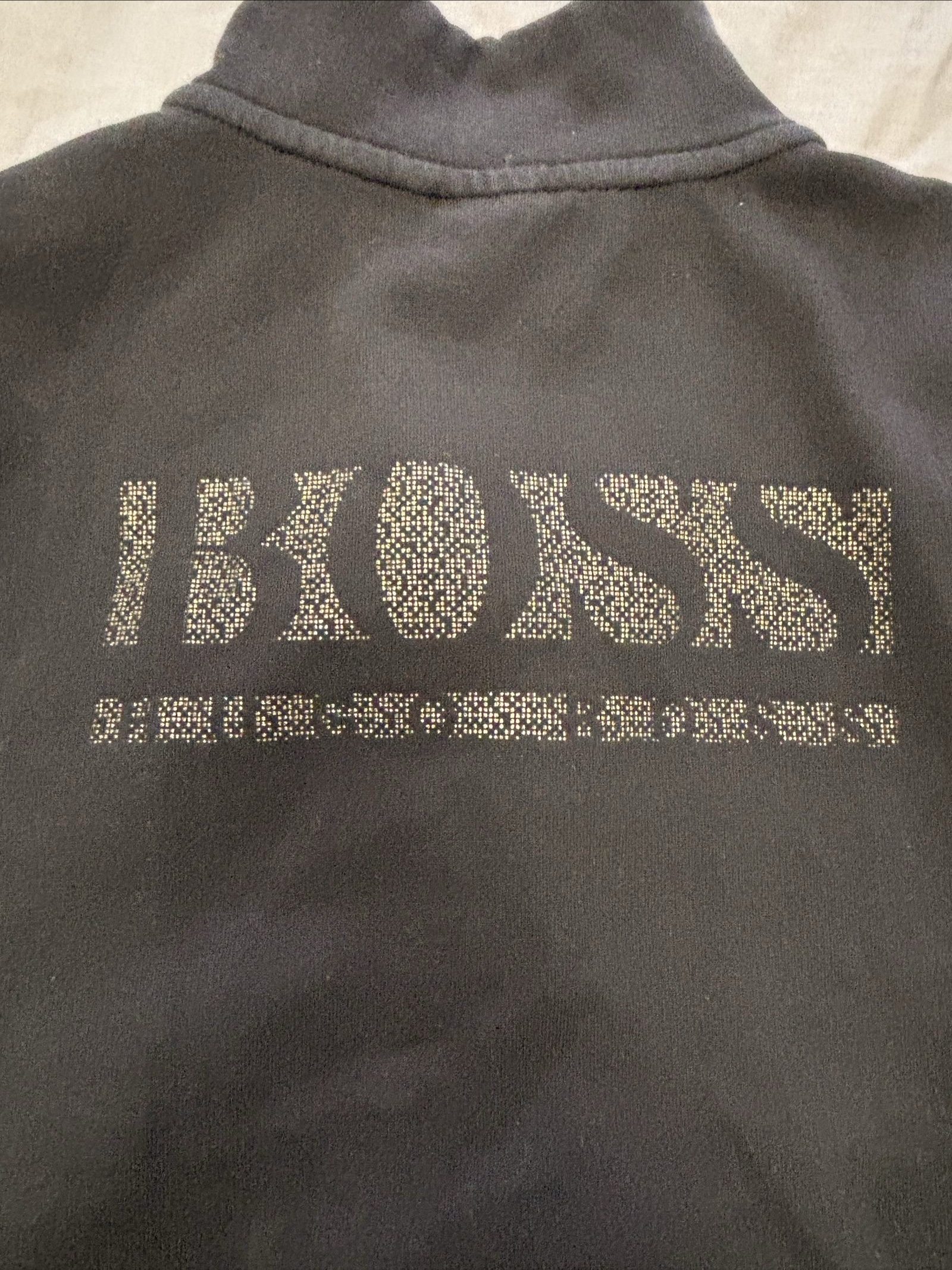 Hugo Boss Black Zip-Up Sweatshirt XS Unisex Cotton Blend image 6