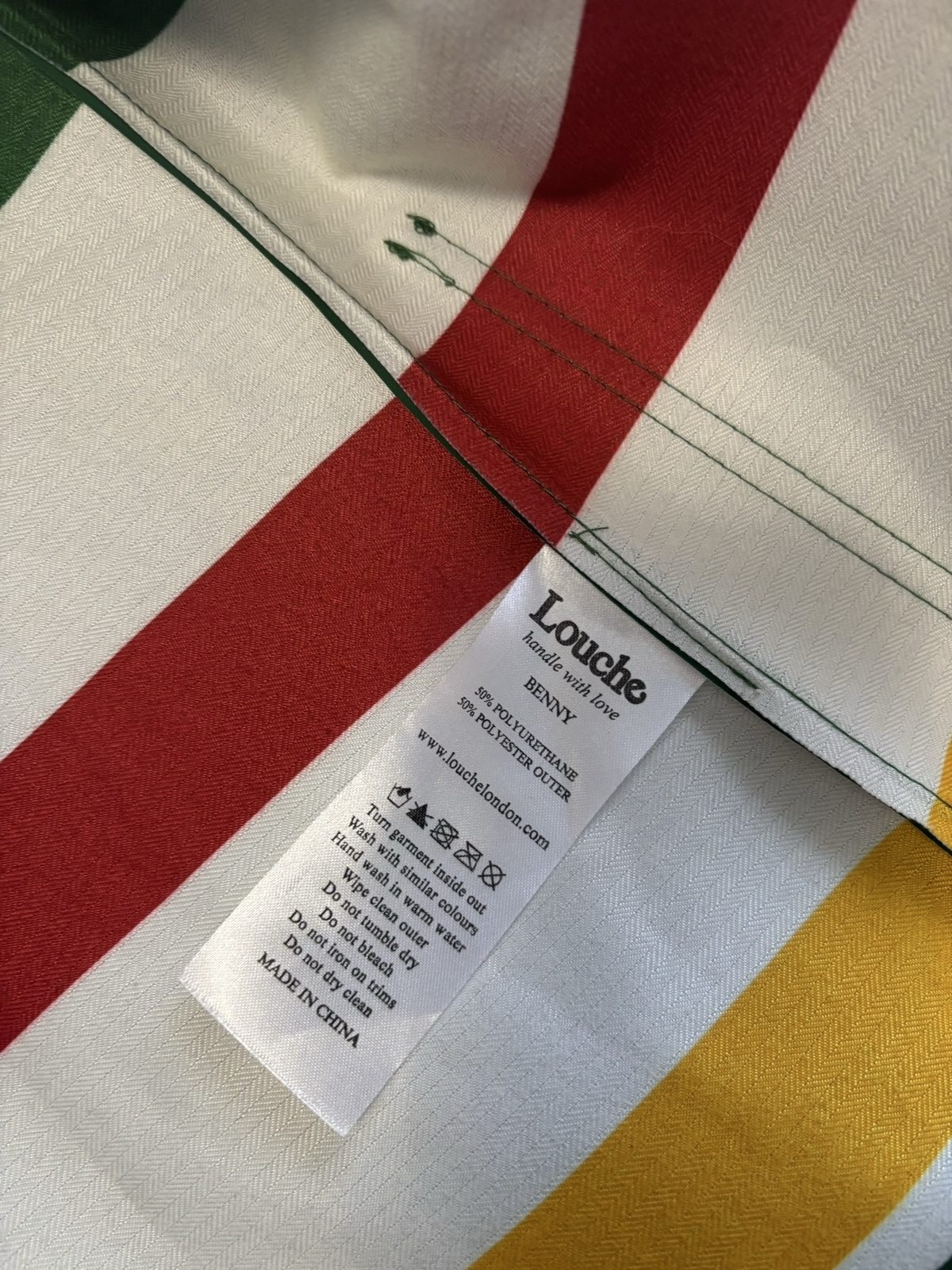 Louche Women Green & Multi Stripe Toggle Raincoat S image 3